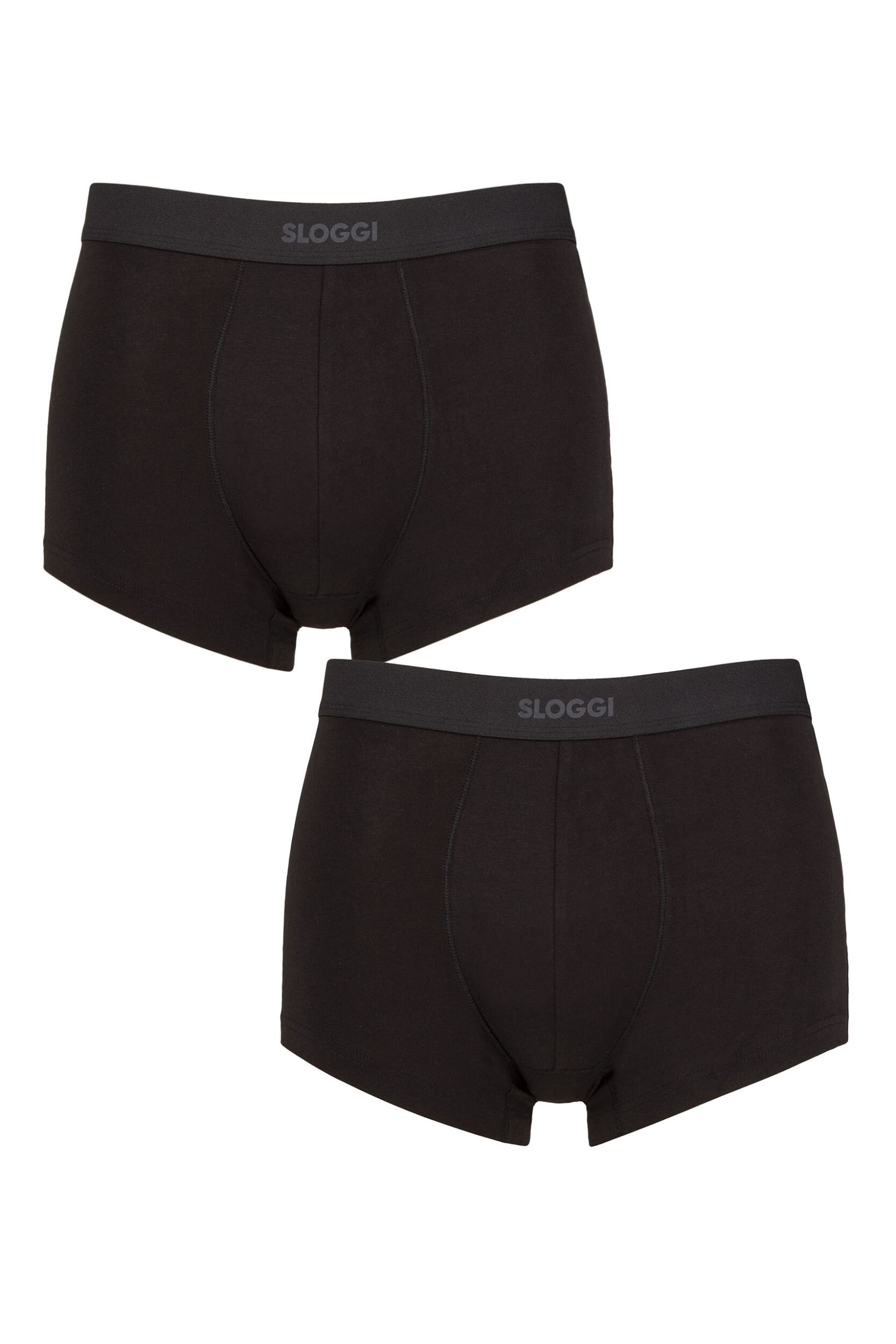 Mens 2 Pair Sloggi EVER Ease Hipster Trunks Black S