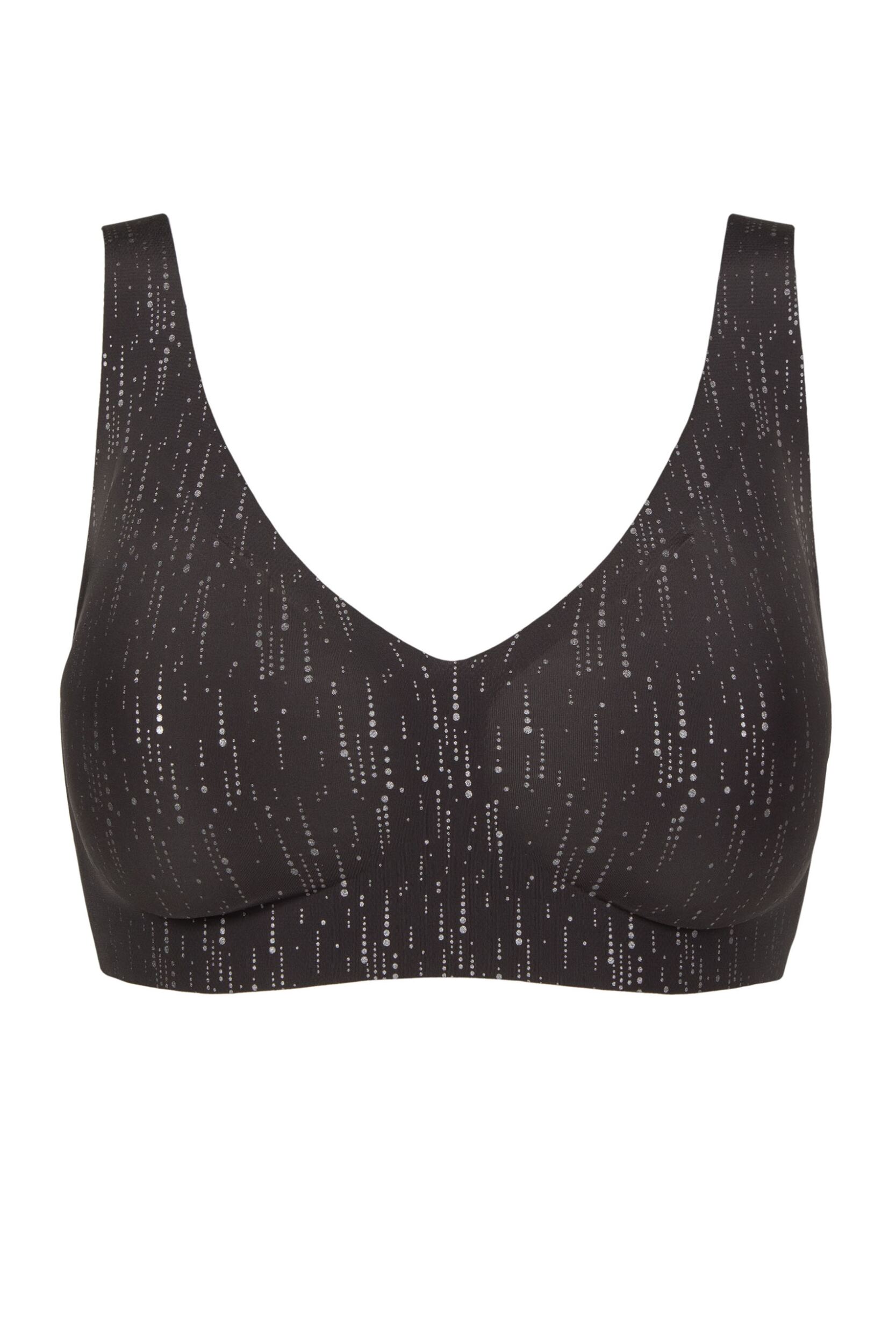 Women's 1 Pack Sloggi ZERO Feel 2.0 Festive Bralette Black Medium