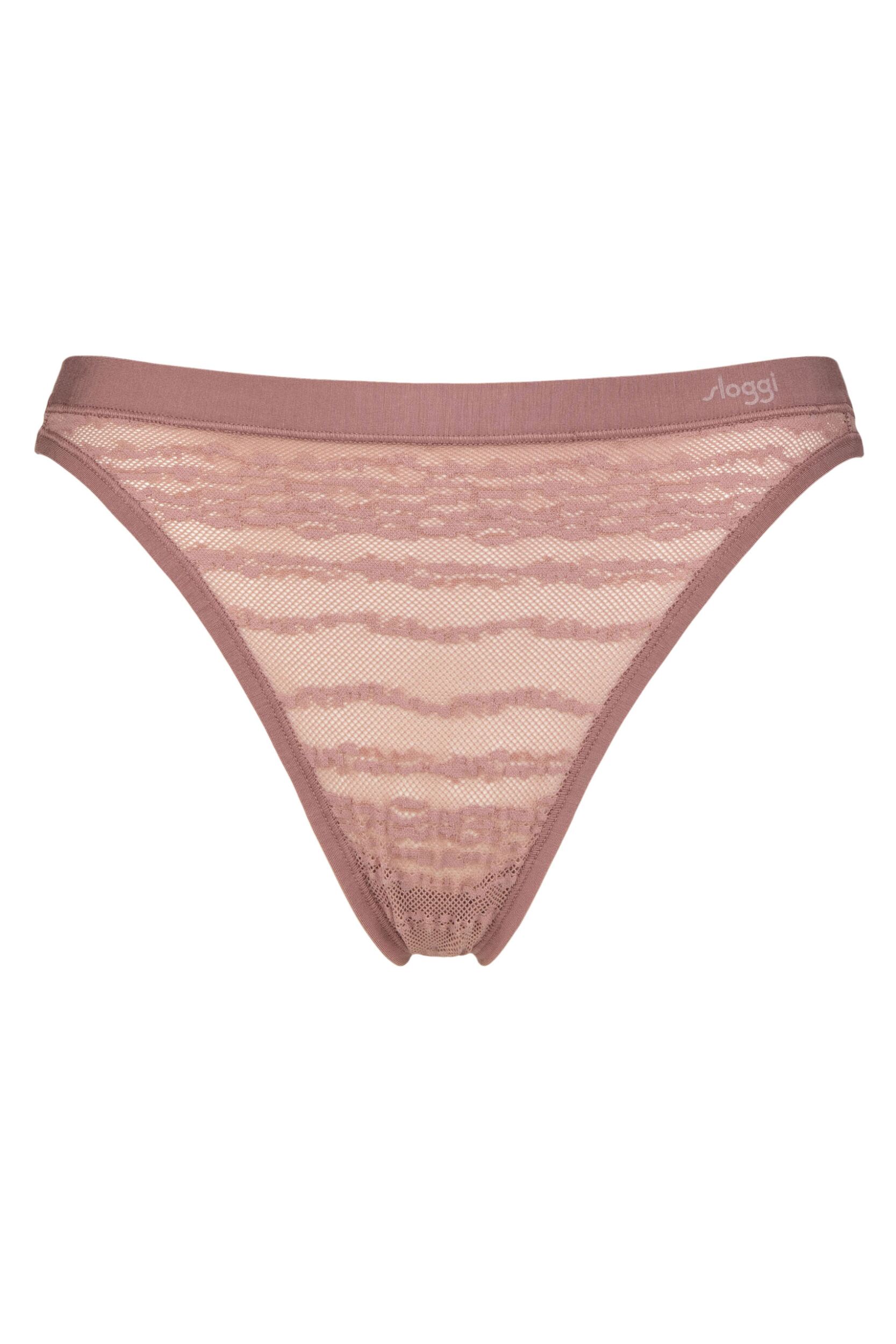 Womens 1 Pack Sloggi FREE evolve String Lace Thong Date Night Pink L/XL