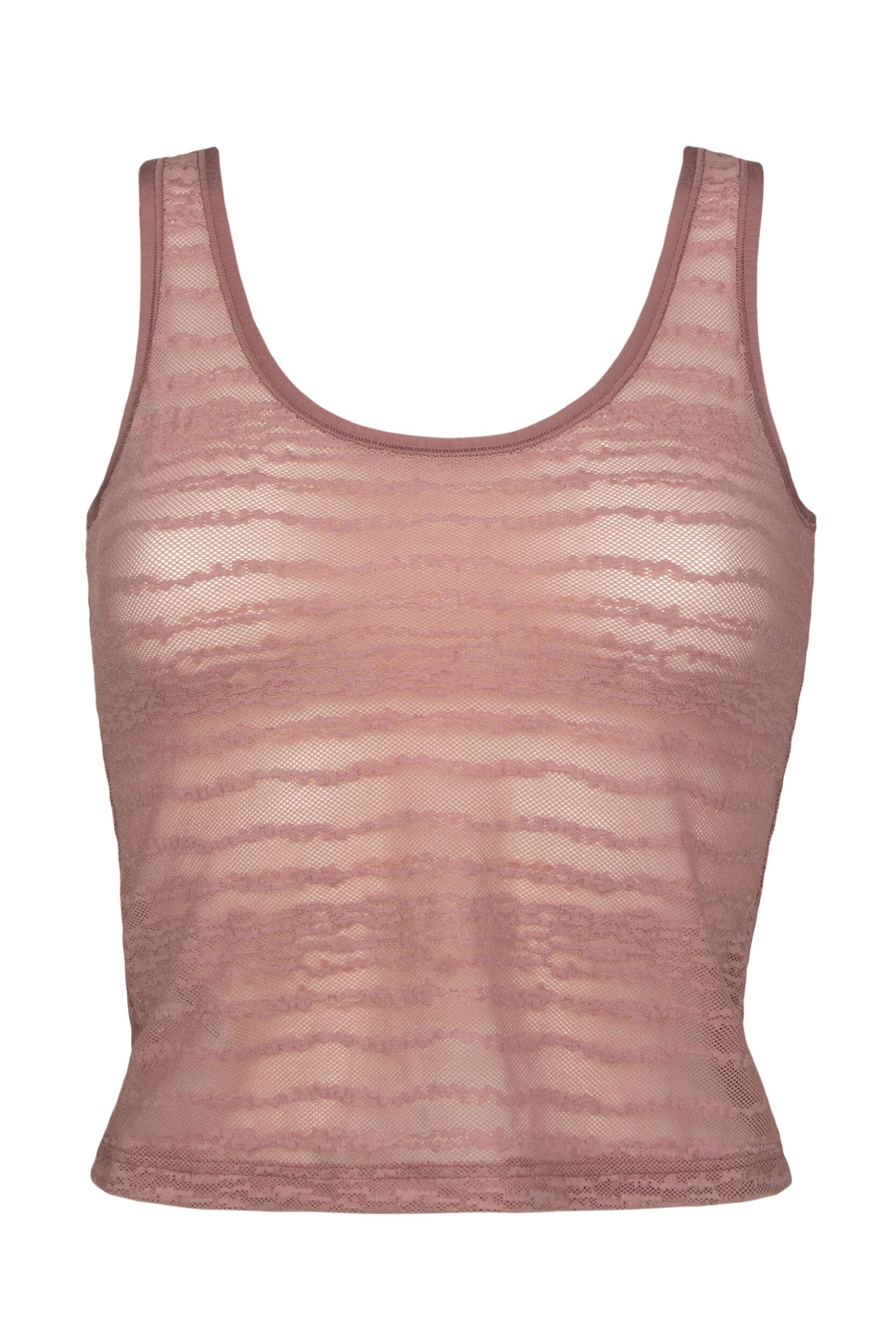 Womens 1 Pack Sloggi FREE Evolve Lace Tank Top Date Night Pink S/M