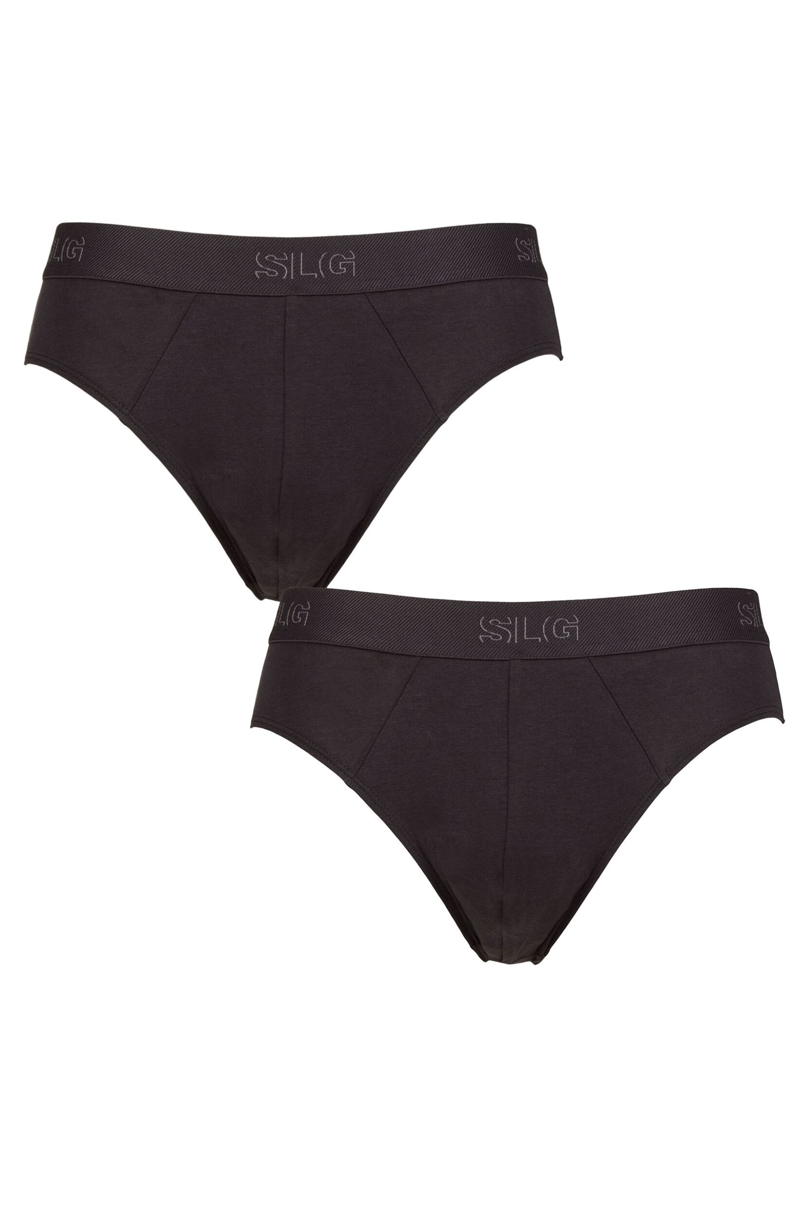 Mens 2 Pack Sloggi SLG Baselayer Briefs Charcoal S