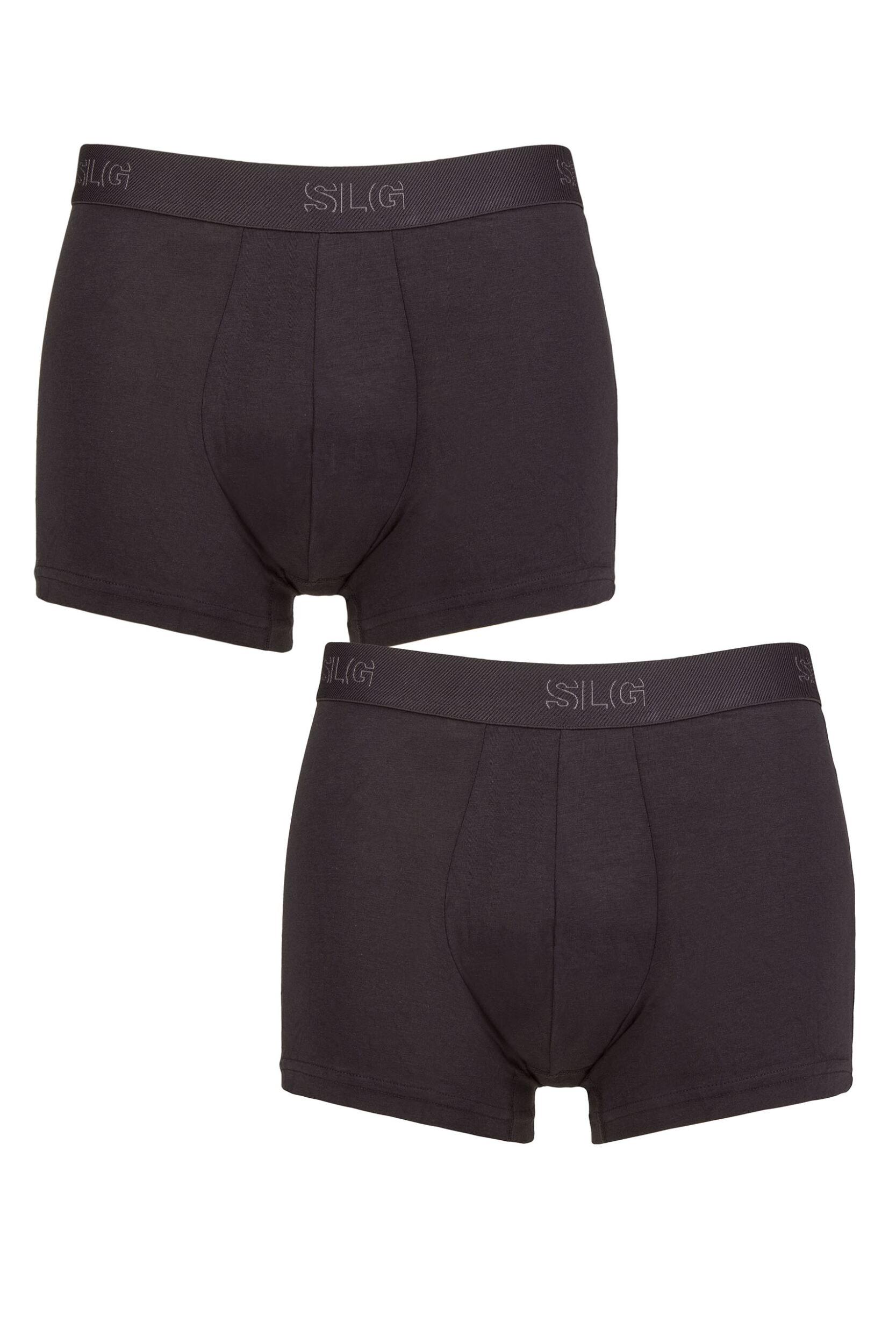 Image of Mens 2 Pack Sloggi SLG Baselayer Trunks Charcoal L