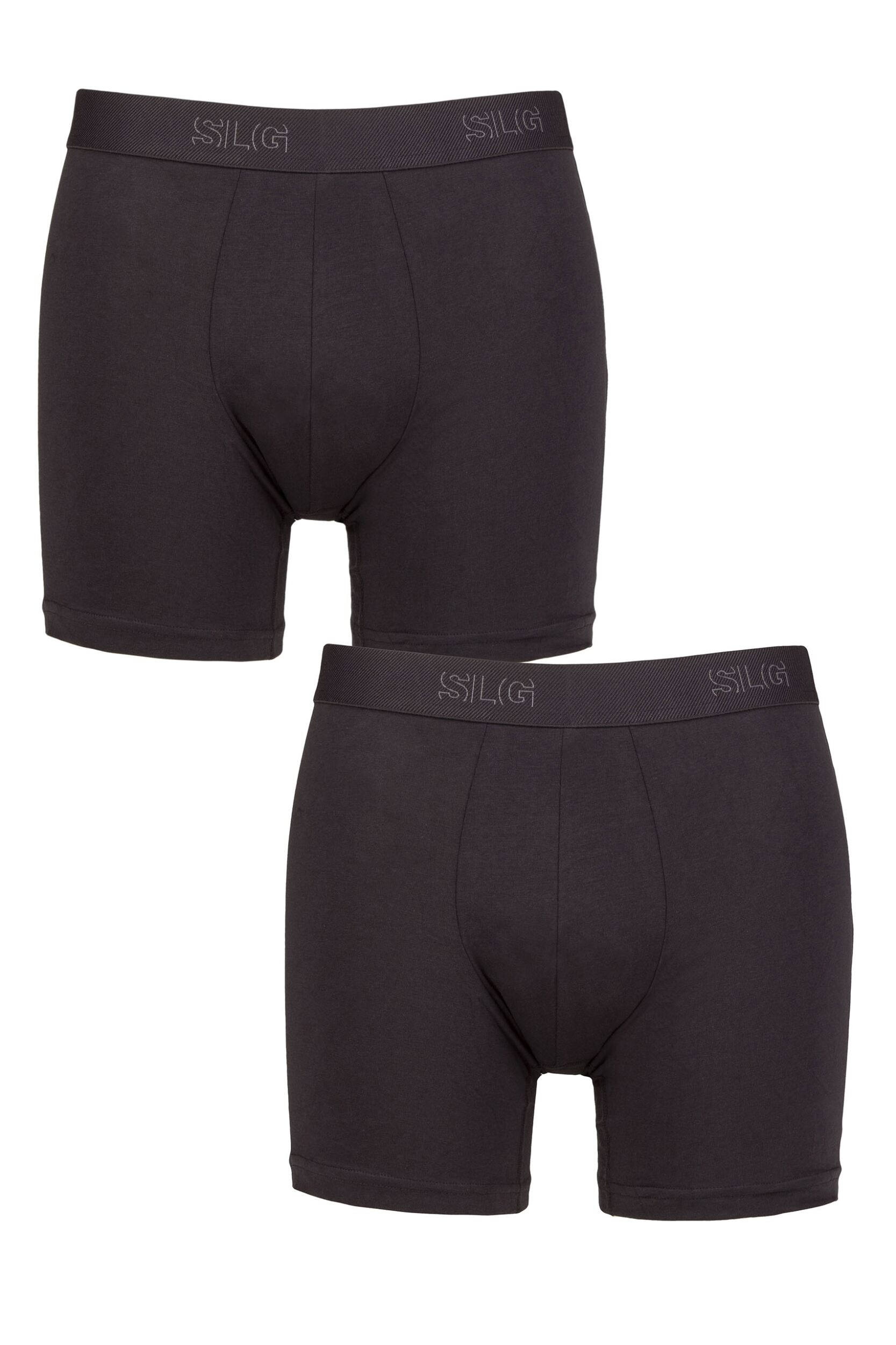 Mens 2 Pack Sloggi SLG Baselayer Boxer Shorts Charcoal XL