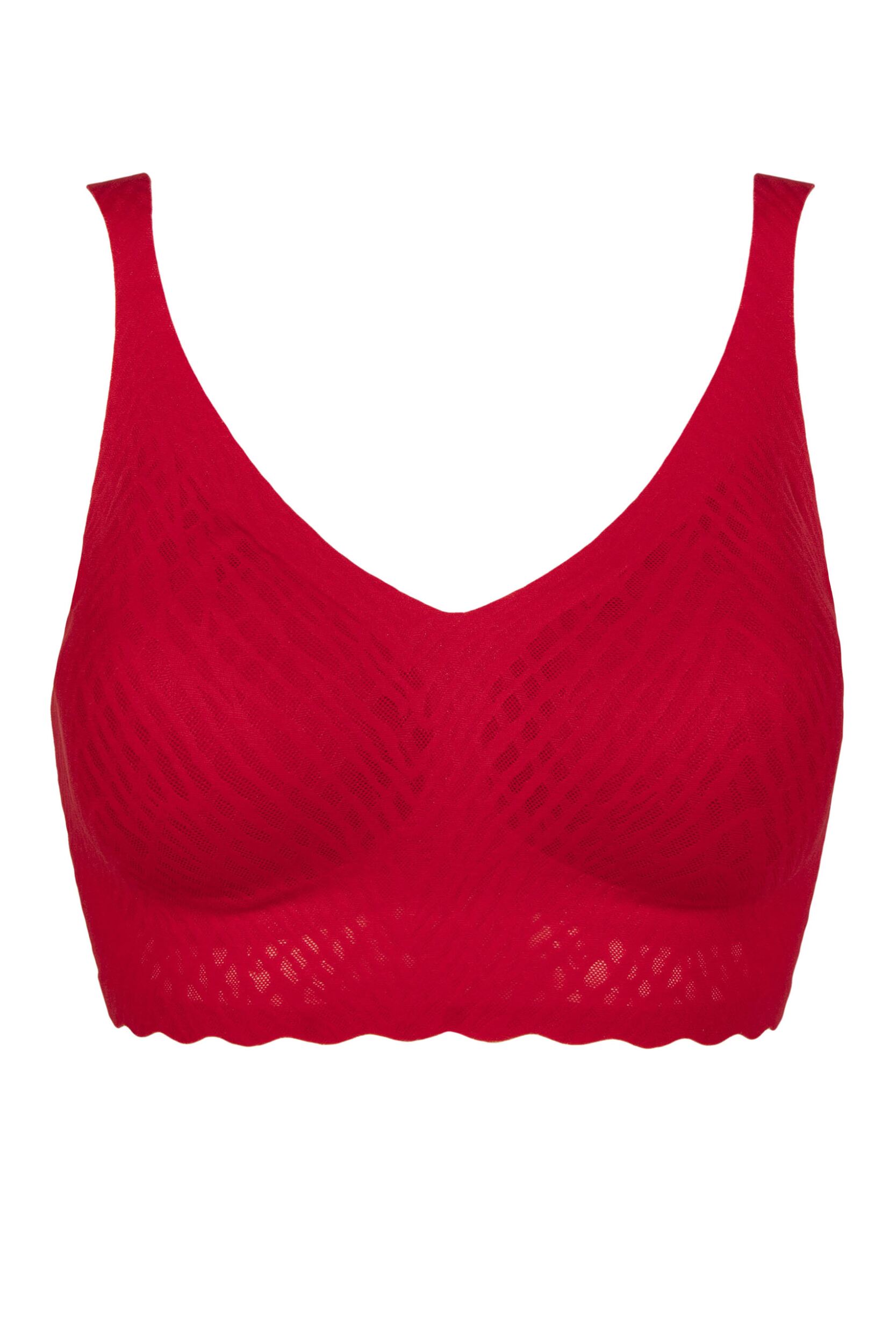 Women's 1 Pack Sloggi ZERO Feel Bliss Festive Bralette Shanghai Red Small