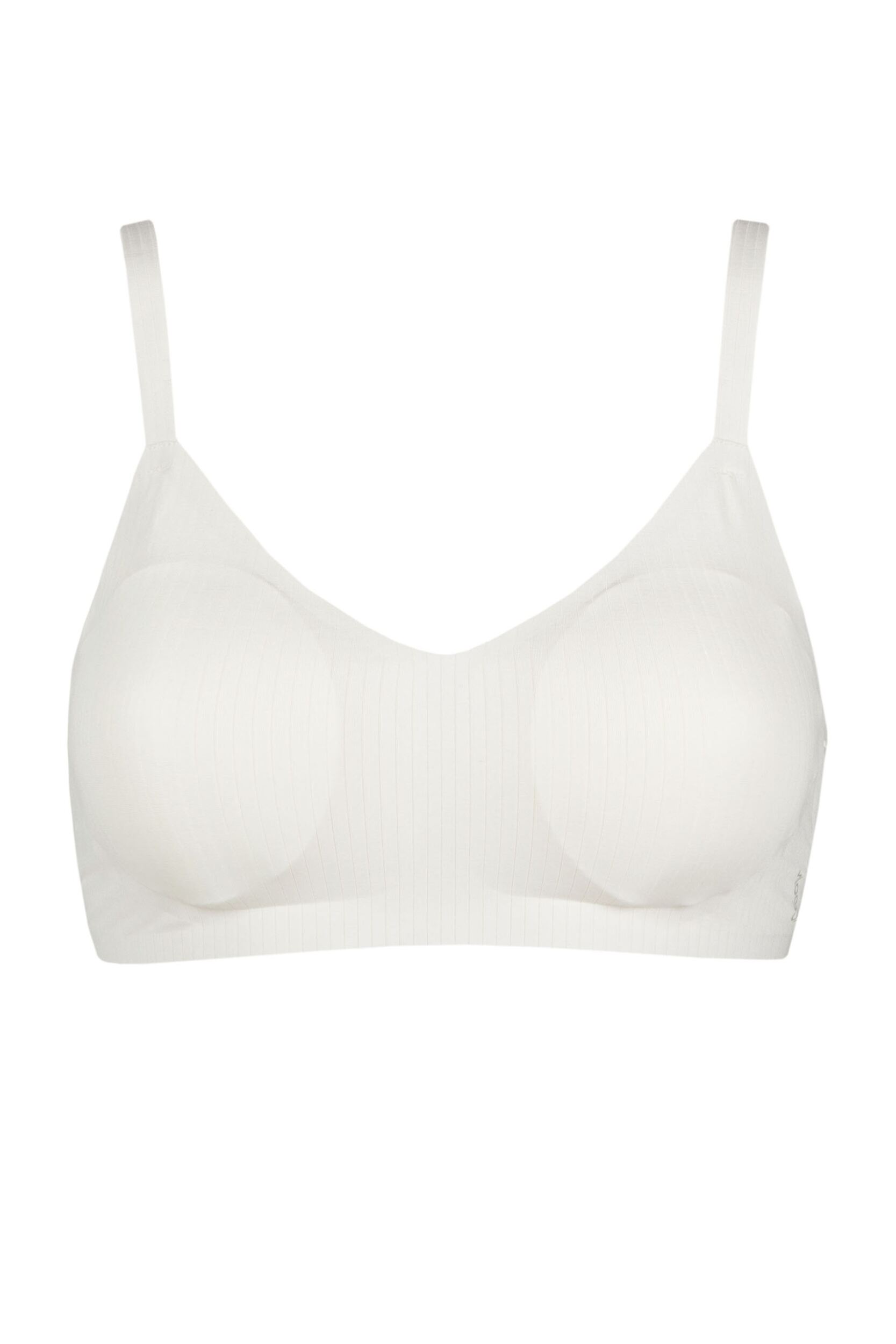 Women's 1 Pack Sloggi Zero Feel Pure Soft Bra Silk White Extra Large