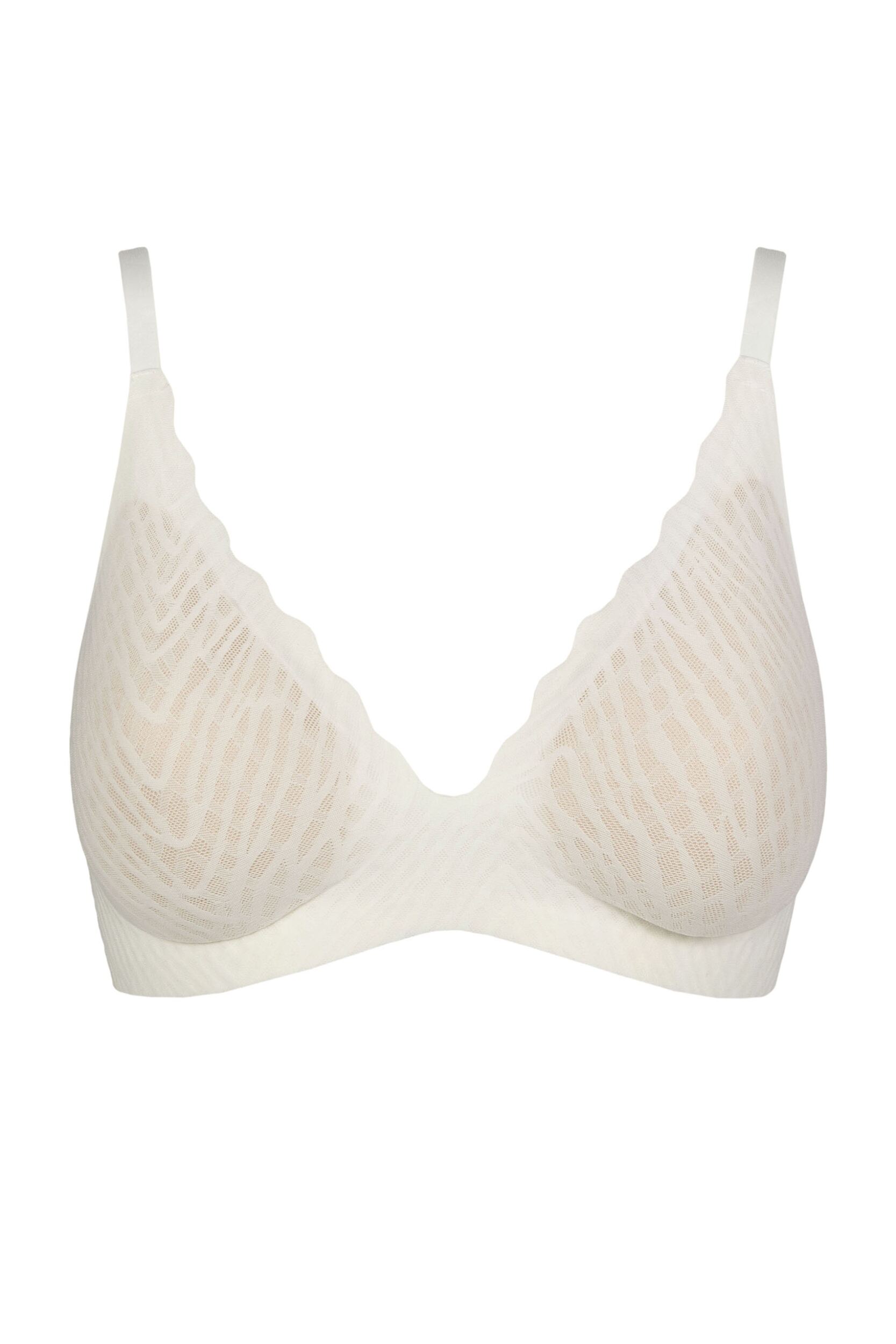 Women's 1 Pack Sloggi Zero Feel Bliss The Up Push Up Bra Silk White Large