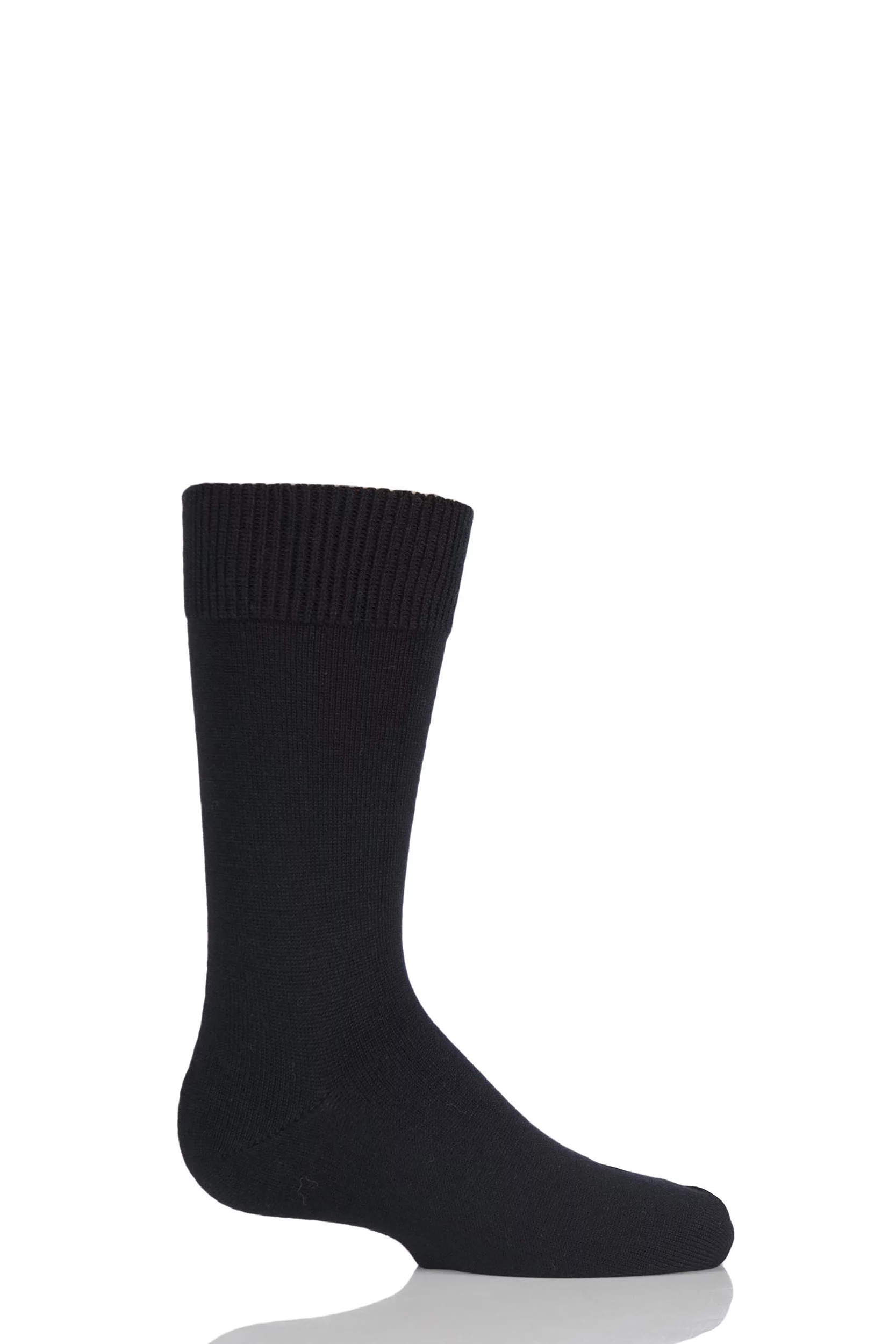 1 Pair Black Comfort Wool Plain Socks Kids Unisex 3-5 Teens (12-13 Years) - Falke
