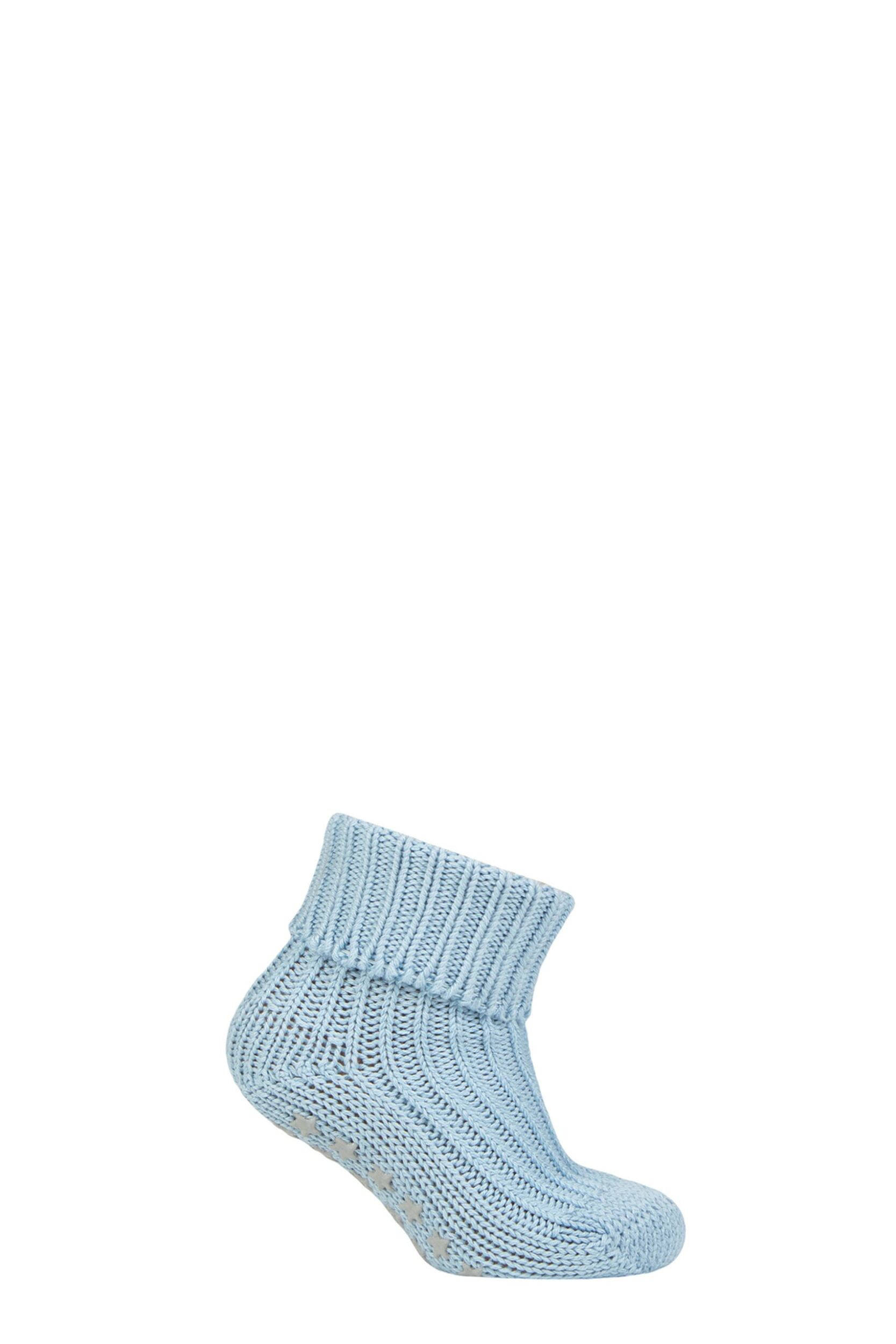 Babies 1 Pair Falke Catspads Slipper Socks Crystal Blue 12-18 Months