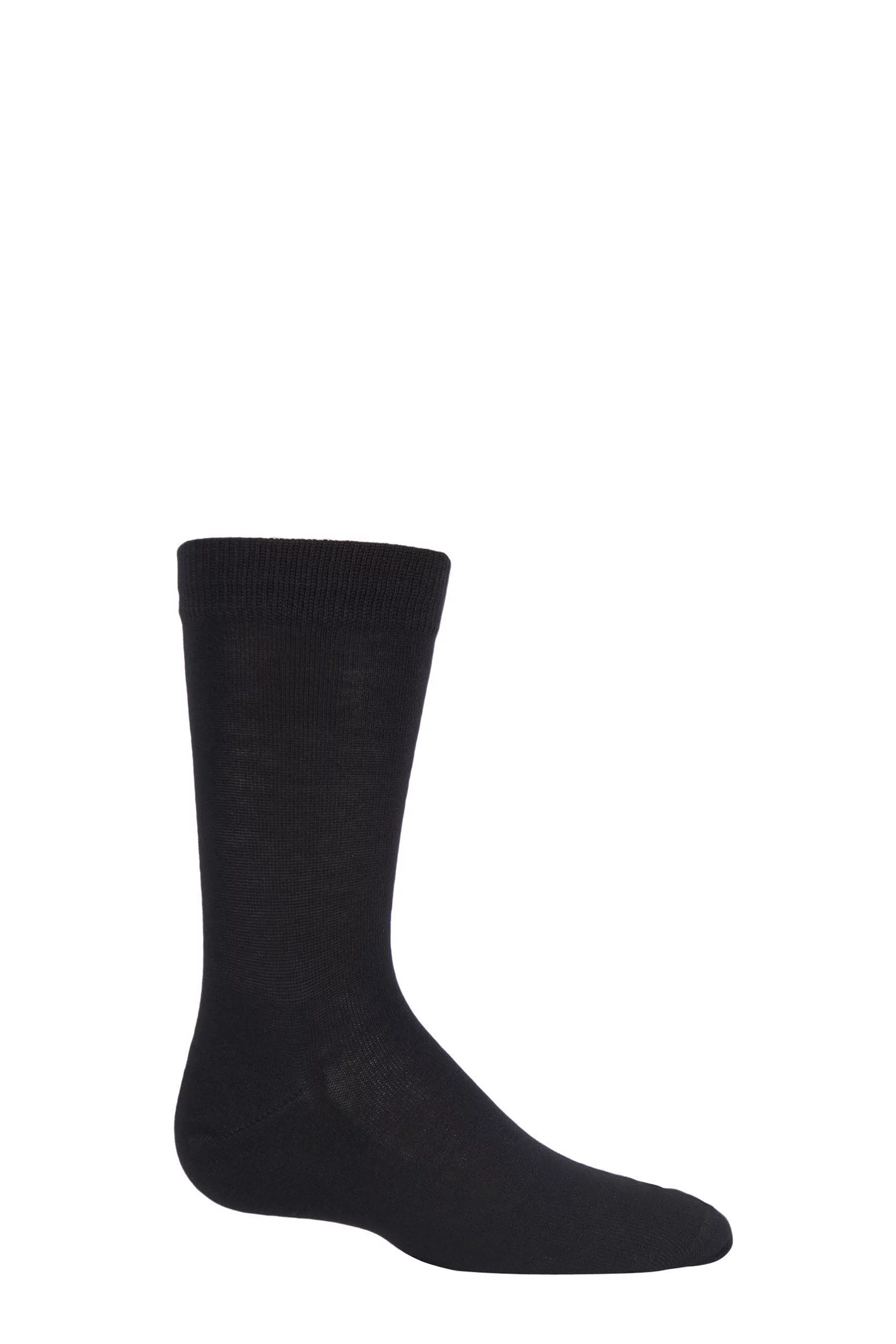 1 Pair Black Family Casual Cotton Socks Kids Unisex 9-11.5 Kids (4-6 Years) - Falke
