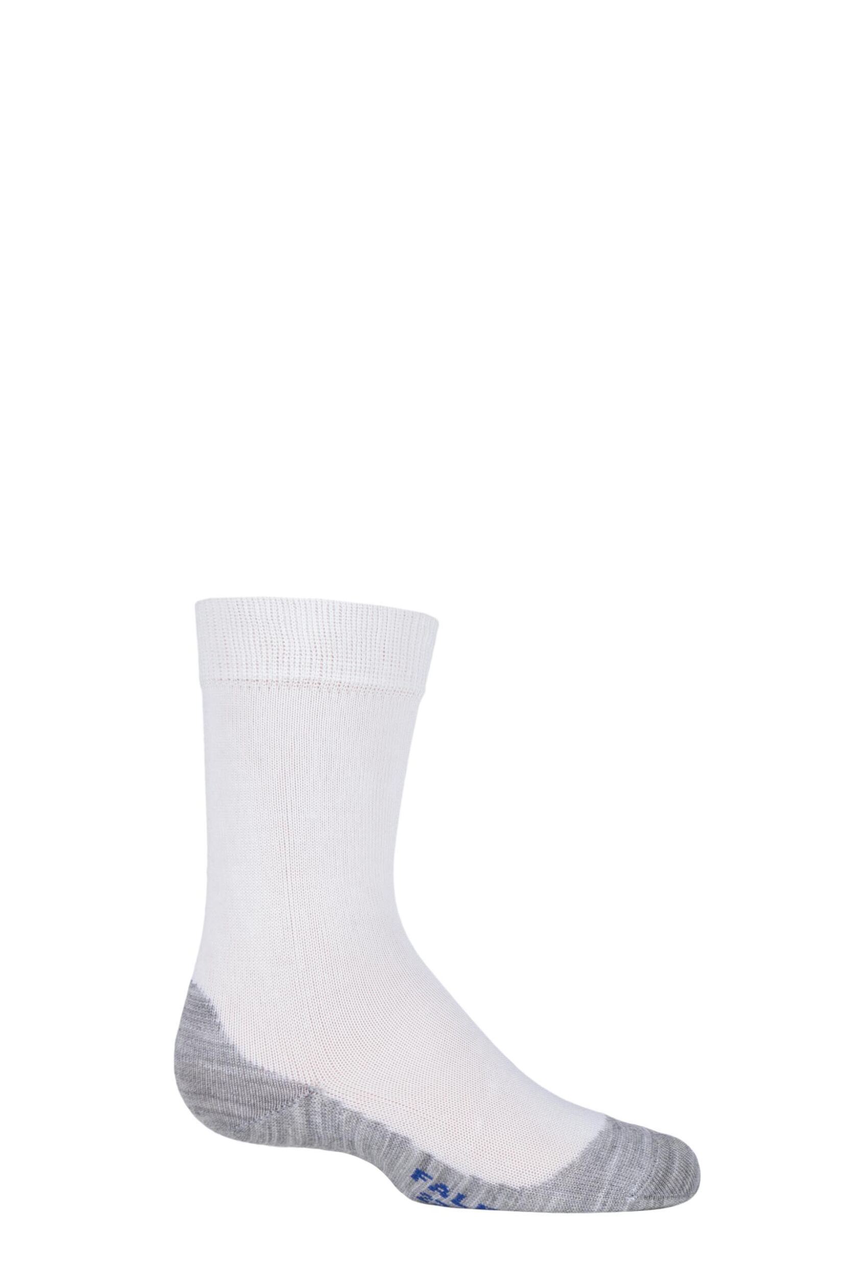 1 Pair White Active Sunny Days Cotton Sports Socks Kids Unisex 6-8.5 Kids (1-3 Years) - Falke