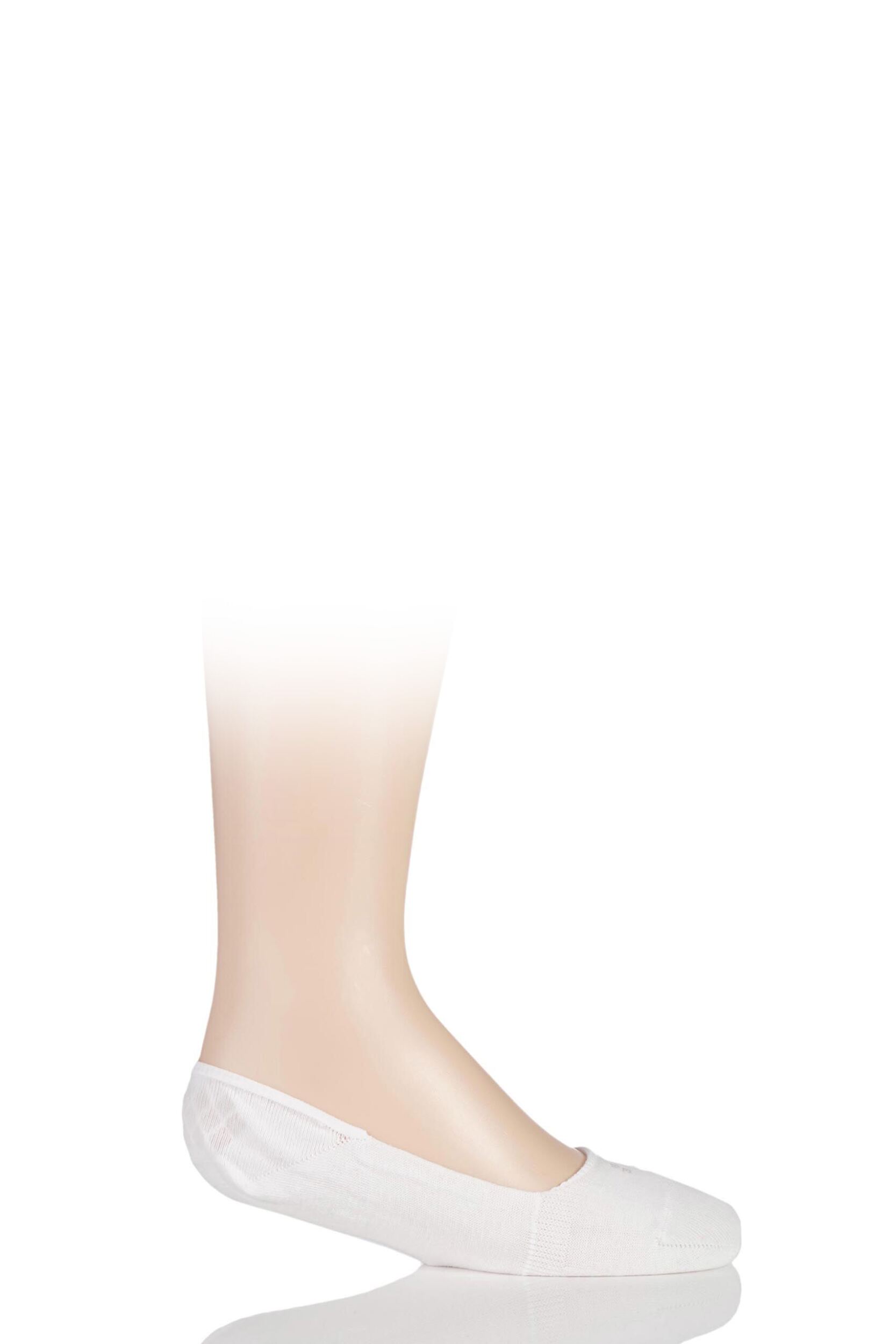 1 Pair Off White Invisible Step Shoe Liners Kids Unisex 5.5-8 Teens (13-14 Years) - Falke
