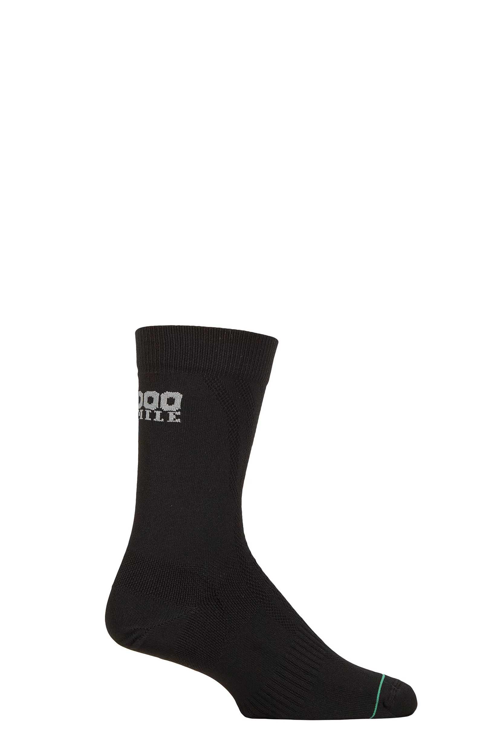 Mens and Women's 1 Pair 1000 Mile Double Layer Repreve Socks Black LM
