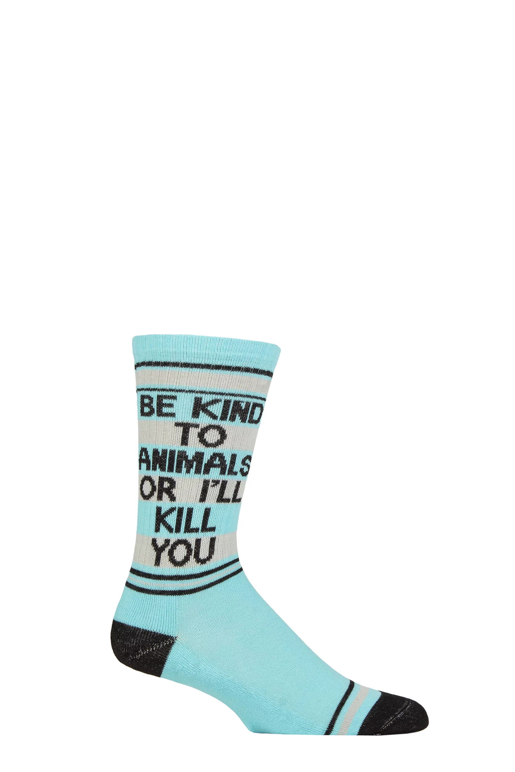 Gumball Poodle 1 Pair Be Kind to Animals or I'll Kill You Cotton Socks Multi