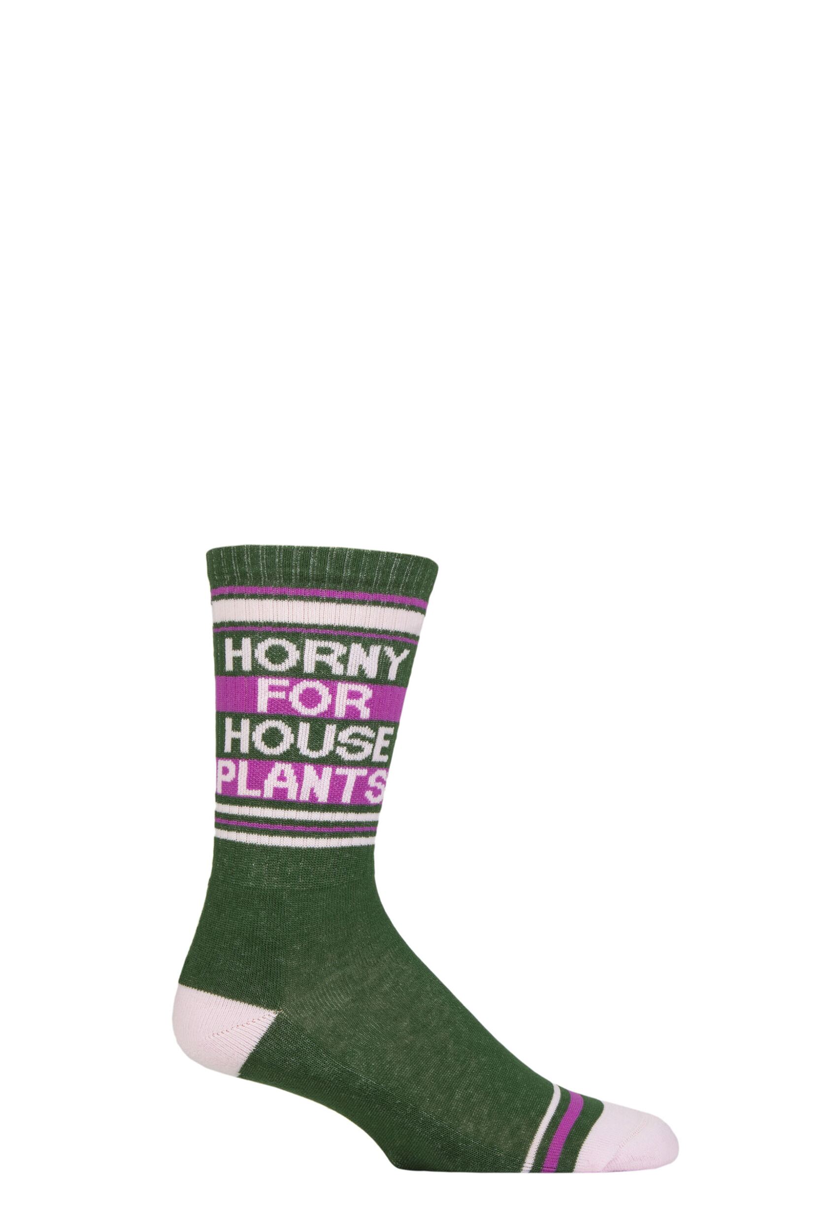 Gumball Poodle 1 Pair Horny for House Plants Cotton Socks Multi One Size