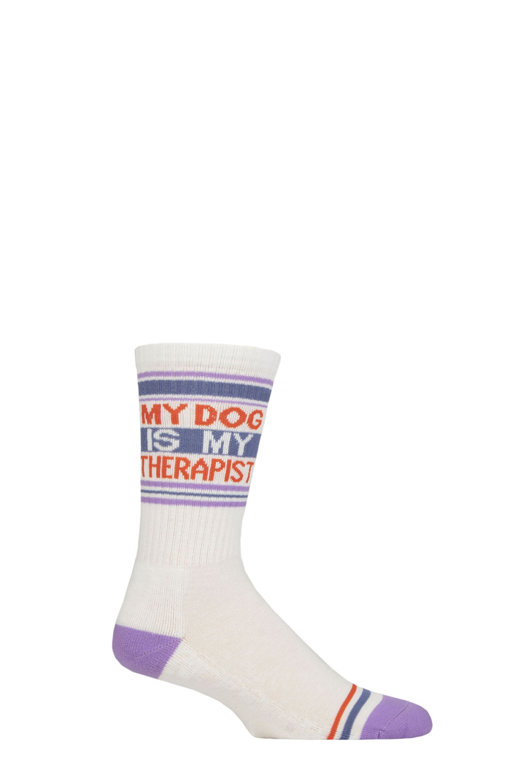 Gumball Poodle 1 Pair My Dog is My Therapist Cotton Socks Multi One Size