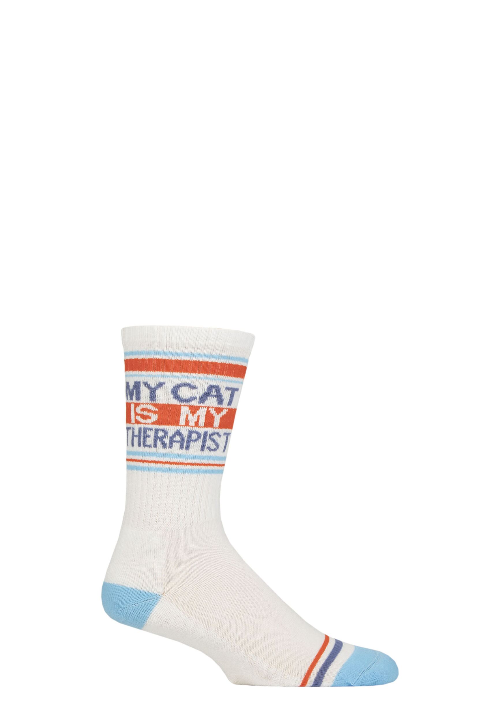 Gumball Poodle 1 Pair My Cat is My Therapist Cotton Socks Multi One Size