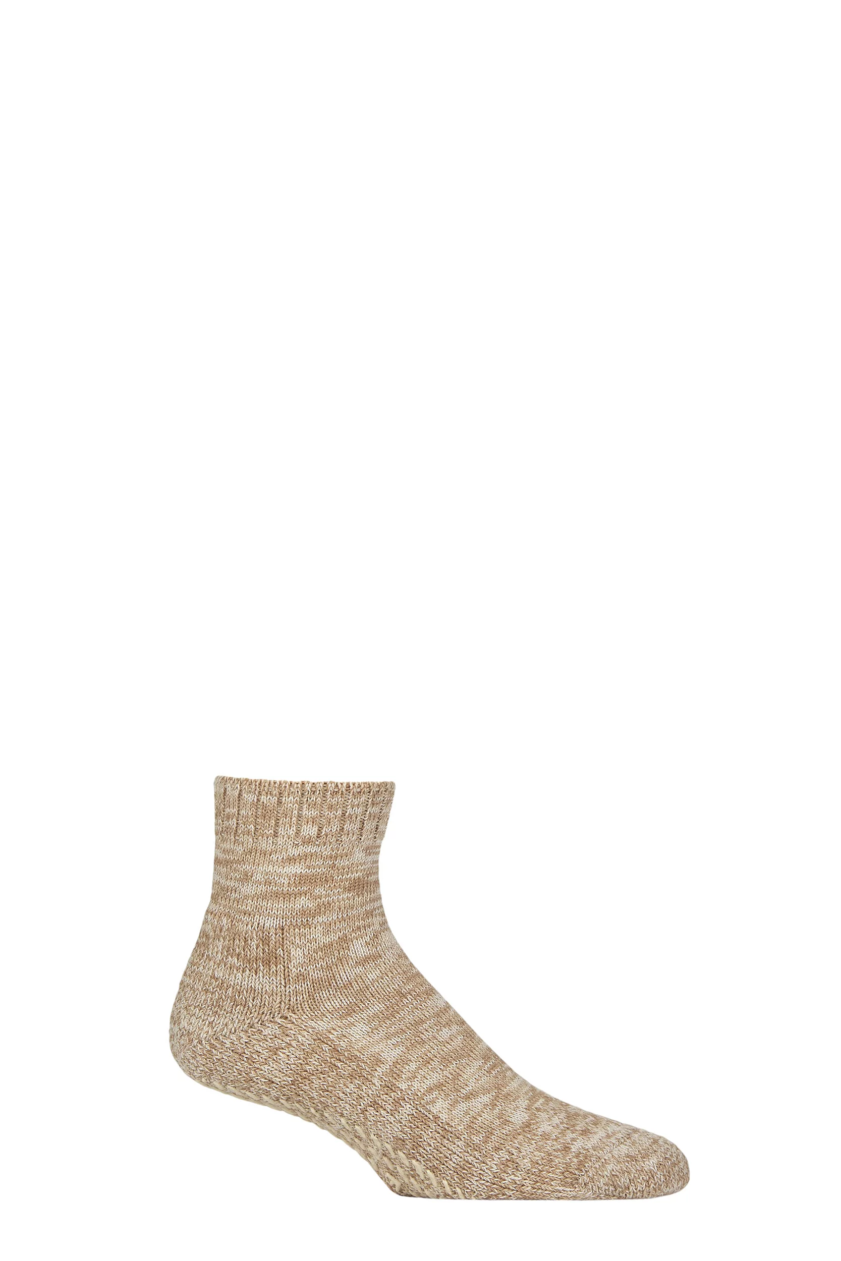 Mens 1 Pair Falke Homepads Cotton Grip Sole House Socks Wool White 8.5-11 Mens