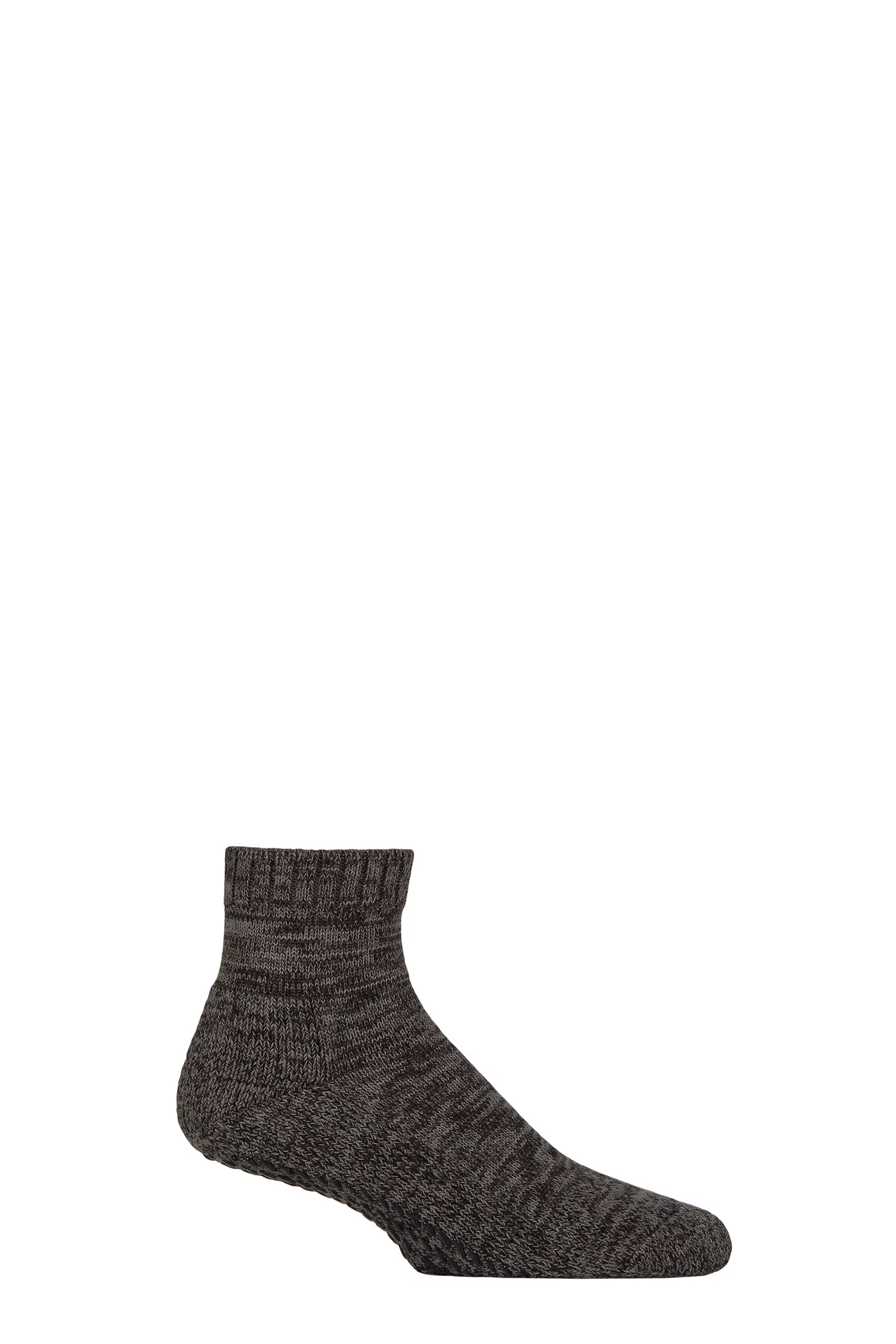 Mens 1 Pair Falke Homepads Cotton Grip Sole House Socks Grey 5.5-8 Mens