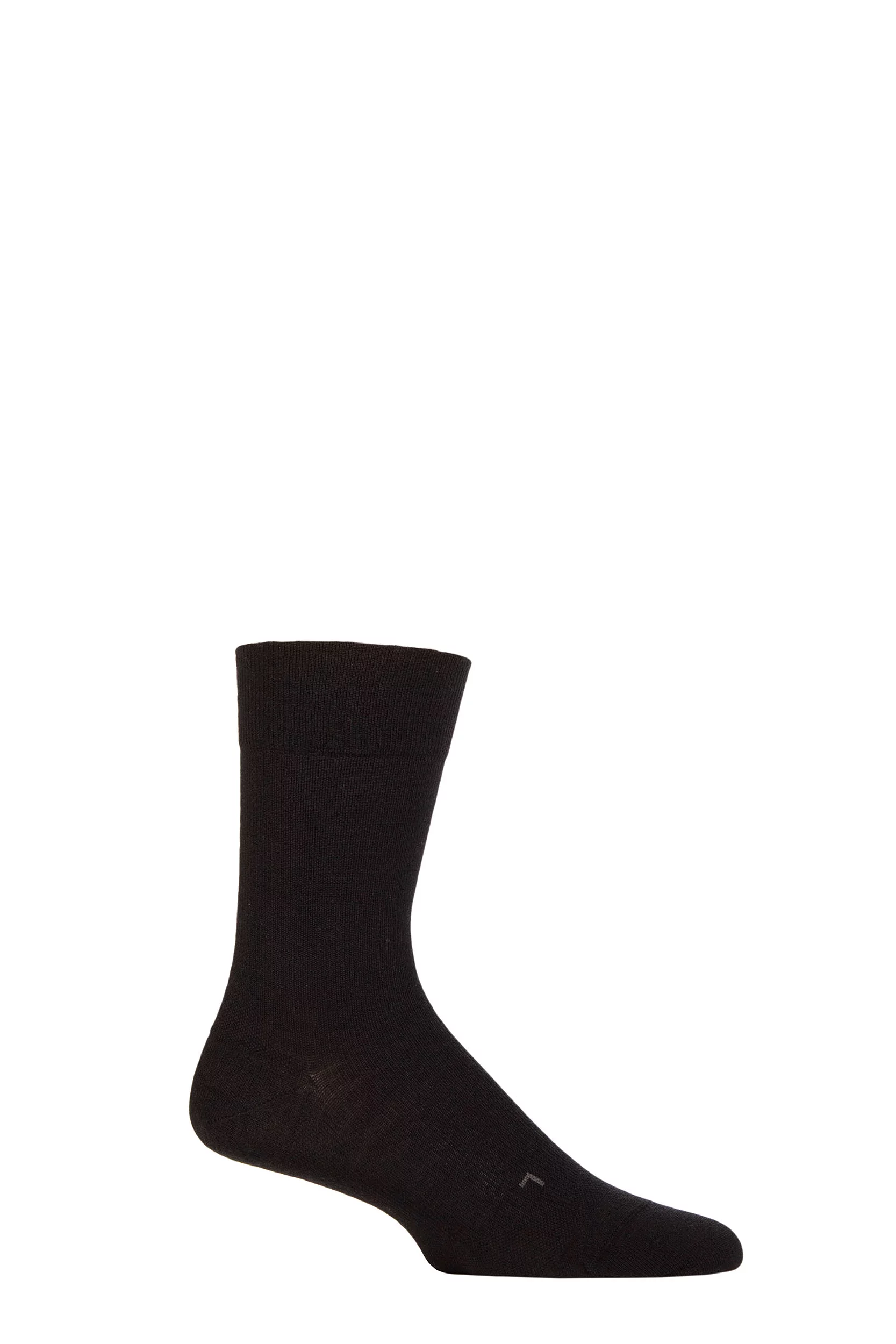 Mens 1 Pair Falke Stabilizing Wool Everyday Socks Black 11.5-12.5 Mens