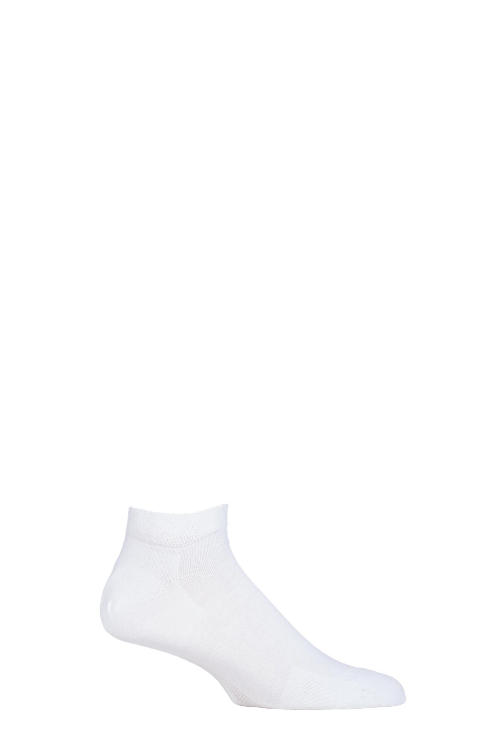 1 Pair White Cool 24/7 Cotton Sneaker Socks Men's 8.5-9.5 Mens - Falke