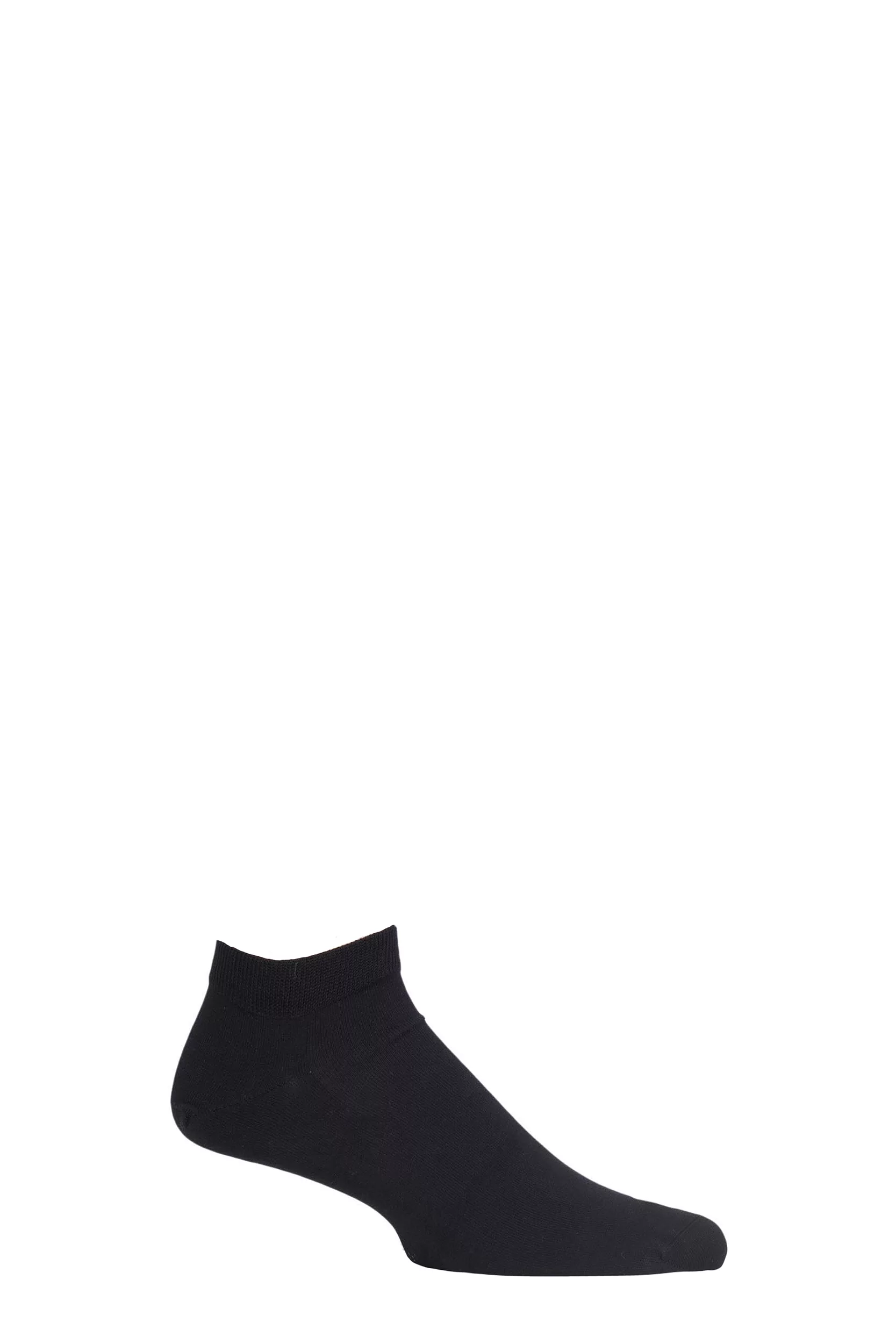 1 Pair Black Cool 24/7 Cotton Sneaker Socks Men's 10-11 Mens - Falke