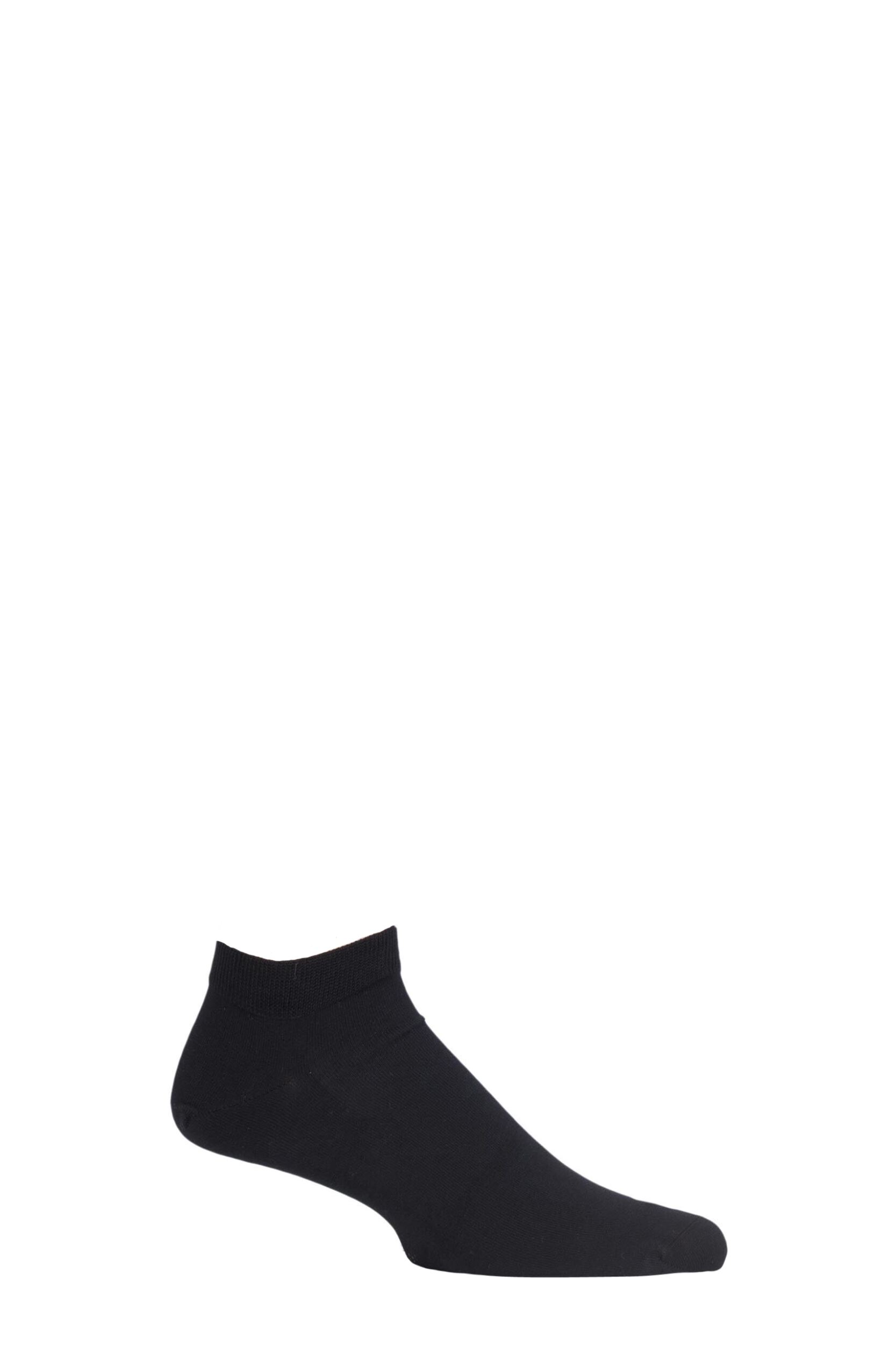 1 Pair Black Cool 24/7 Cotton Sneaker Socks Men's 7-8 Mens - Falke