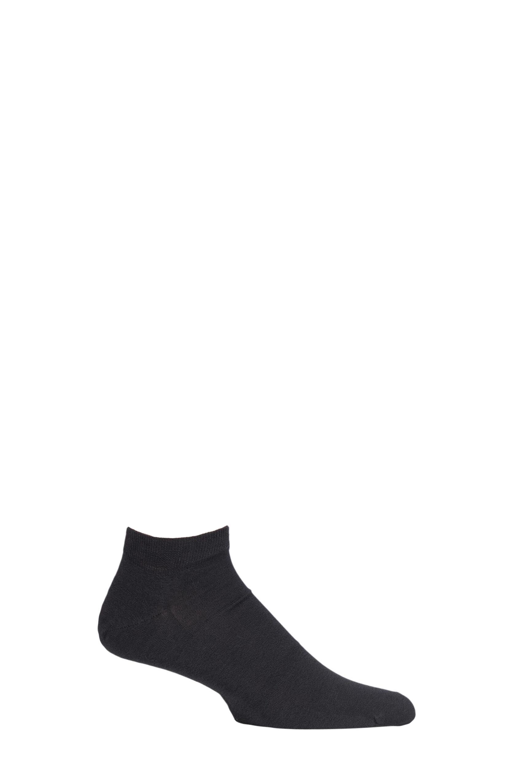 1 Pair Anthracite Melange Cool 24/7 Cotton Sneaker Socks Men's 8.5-9.5 Mens - Falke