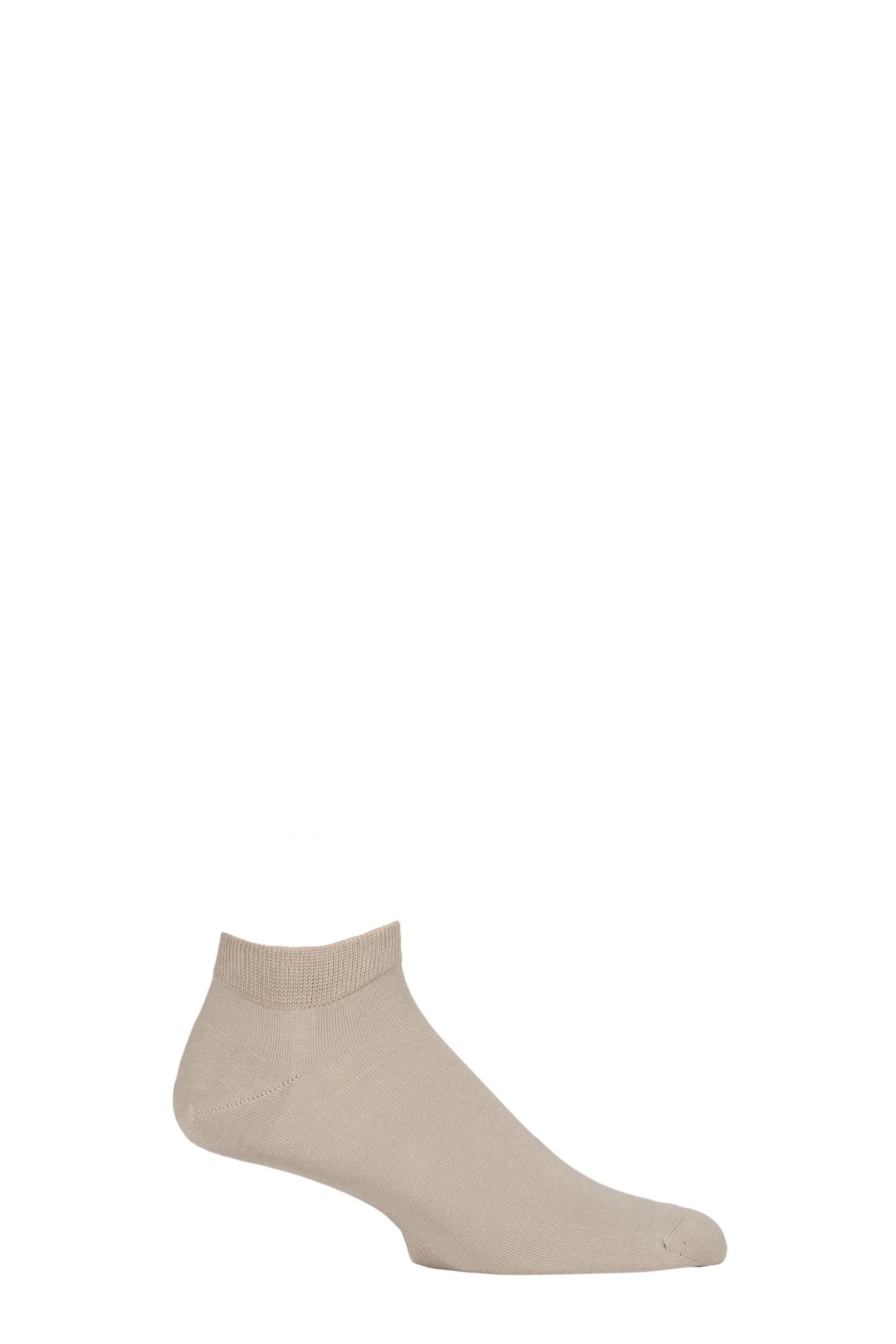 1 Pair Sand Cool 24/7 Cotton Sneaker Socks Men's 7-8 Mens - Falke