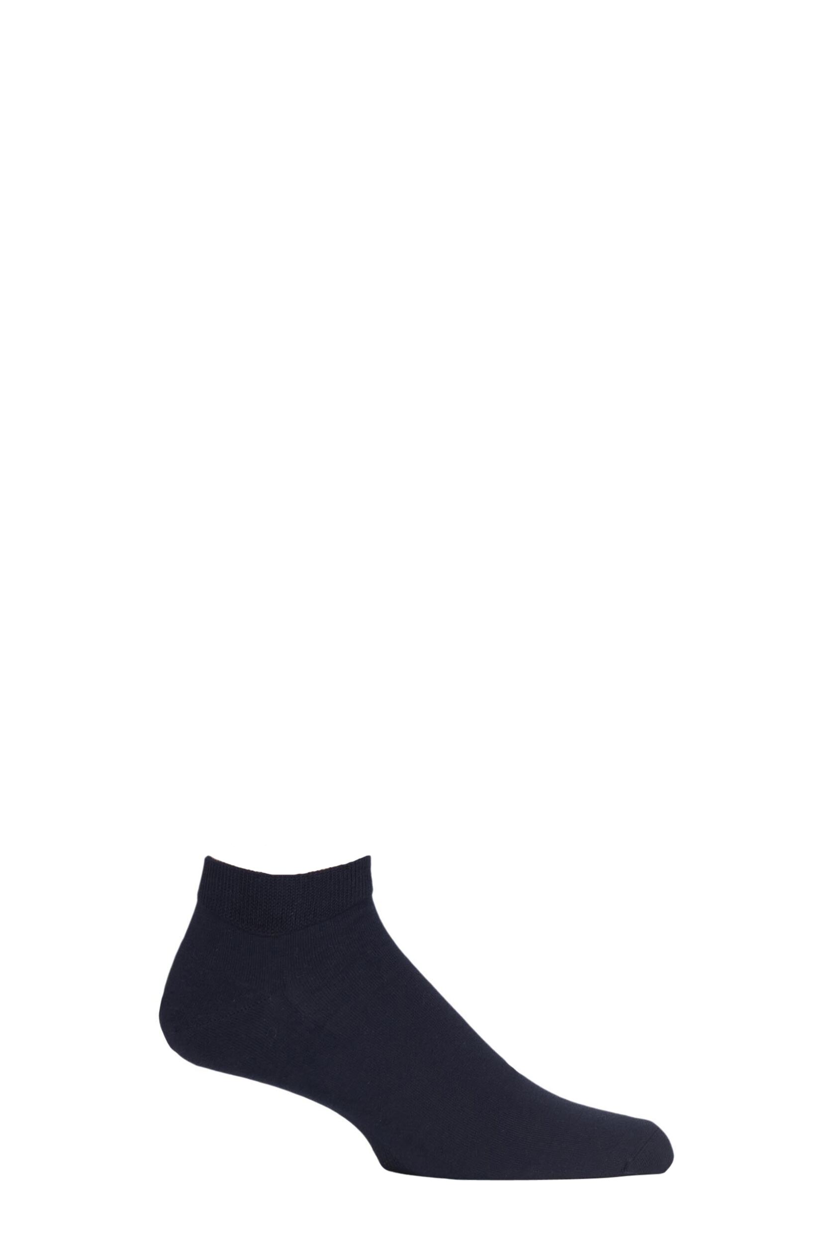 1 Pair Dark Navy Cool 24/7 Cotton Sneaker Socks Men's 10-11 Mens - Falke