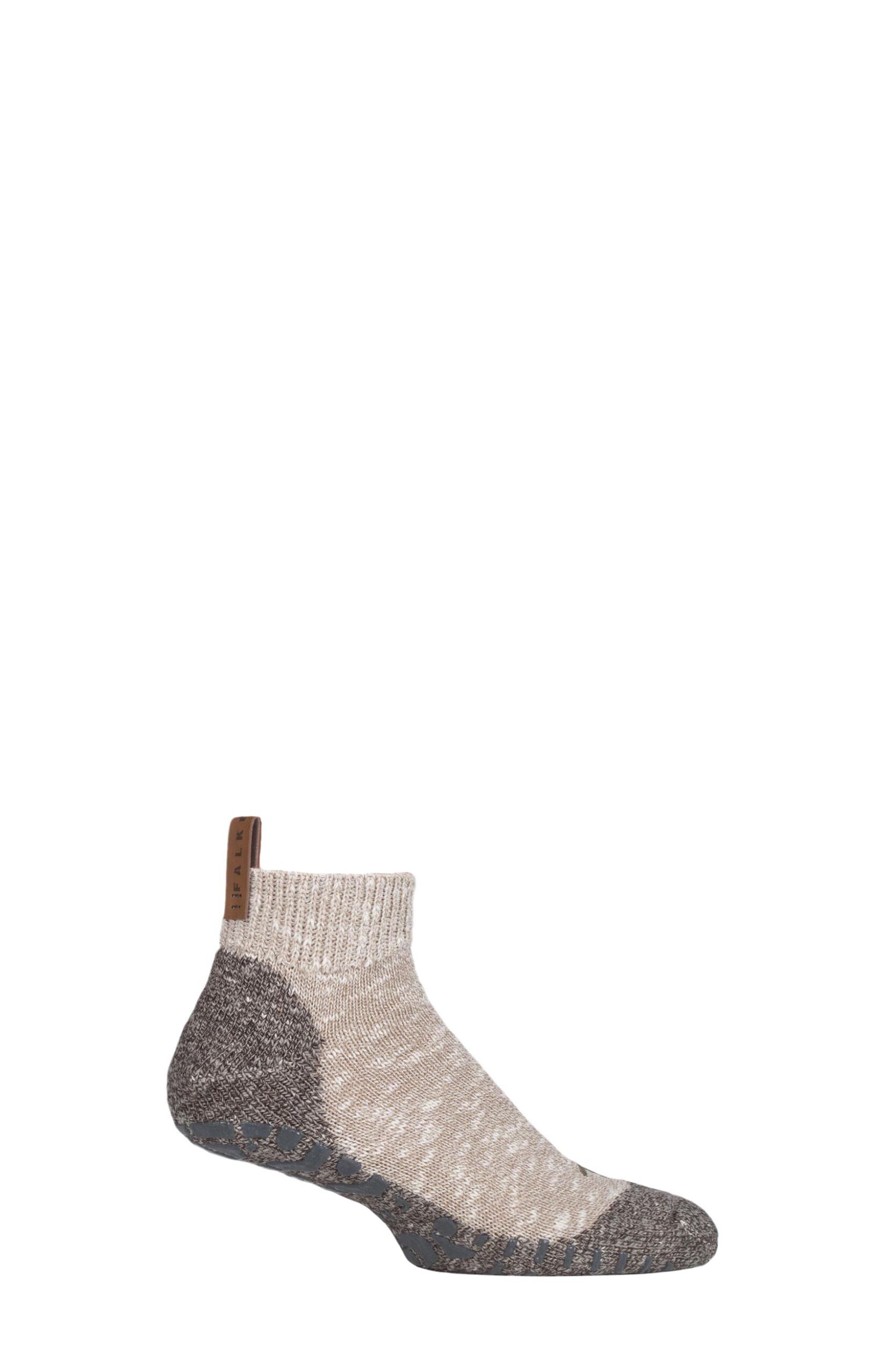 1 Pair Sesame Lodge Homepad Cotton Socks with Grips Men's 7-8 Mens - Falke