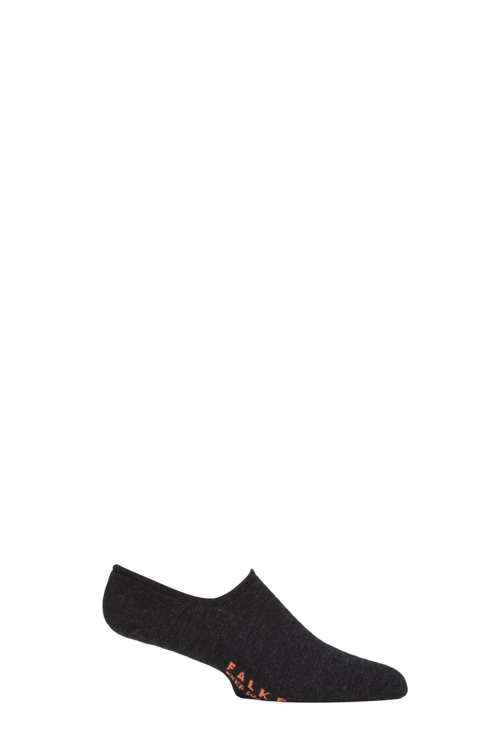 Mens 1 Pair Falke Keep Warm Virgin Wool Trainer Socks Anthracite Melange 8-9 Mens