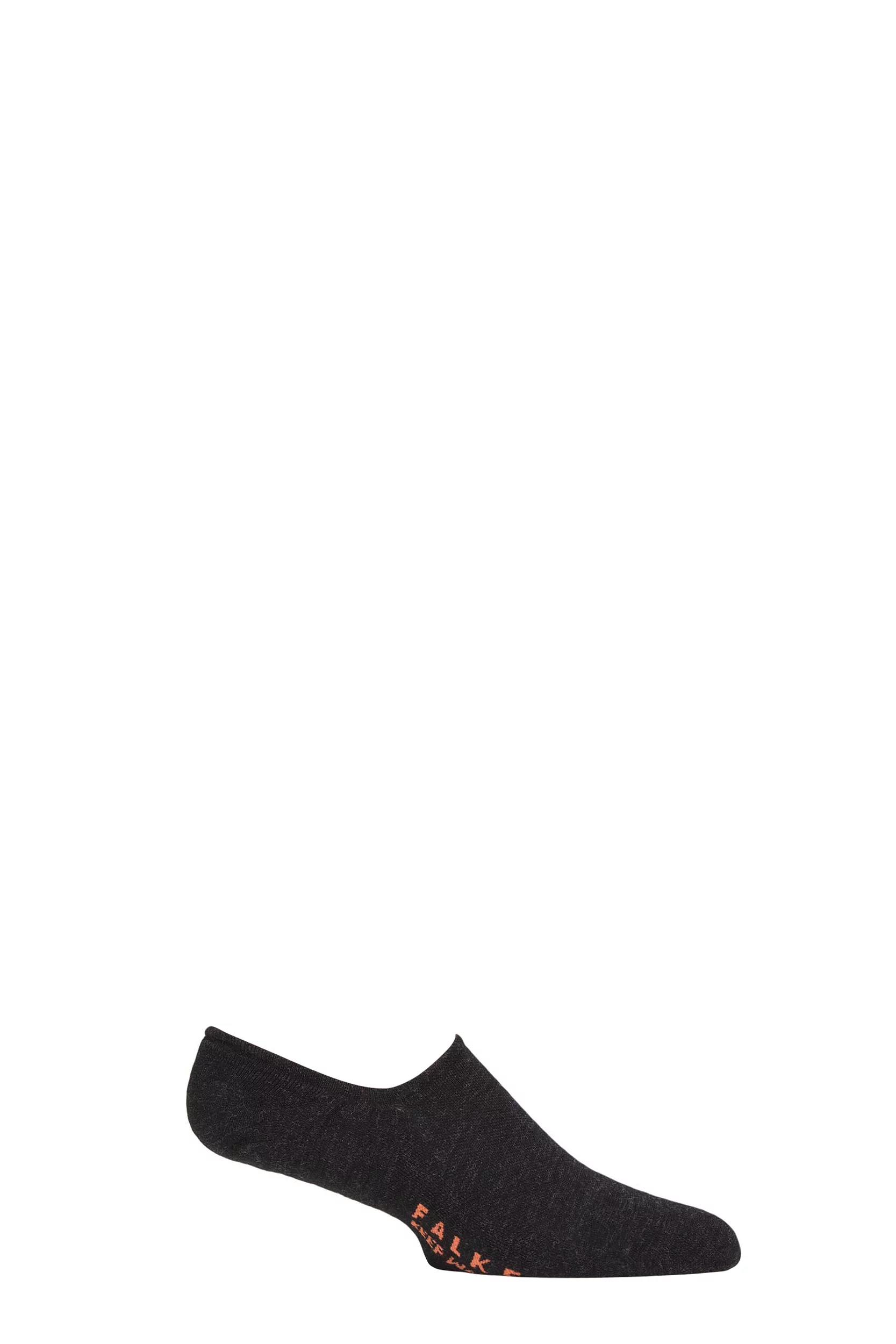 Mens 1 Pair Falke Keep Warm Virgin Wool Trainer Socks Anthracite Melange 9.5-10.5 Mens