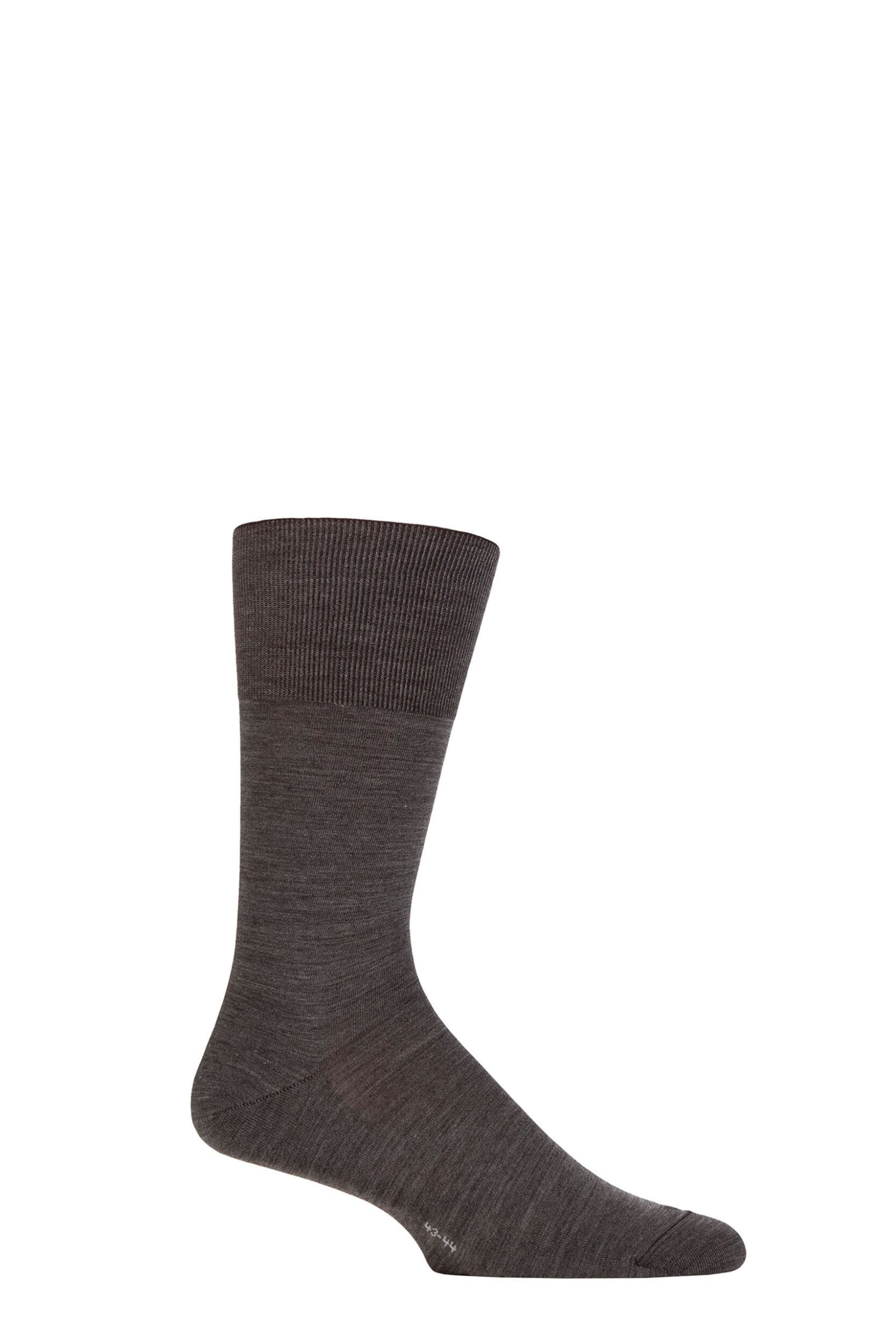 Mens 1 Pair Falke ClimaWool Recycled Yarn Socks Anthracite 11.5-12.5 Mens
