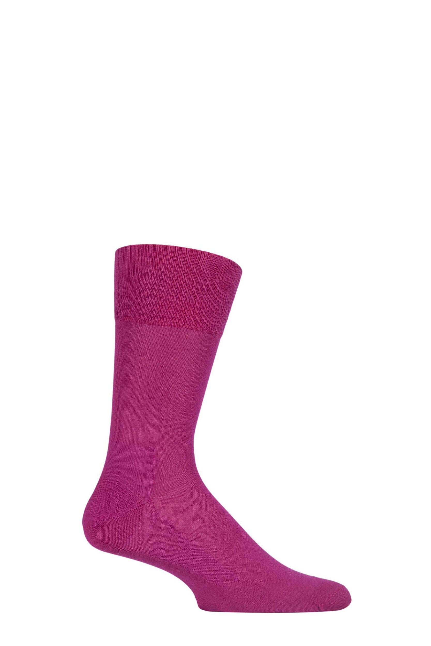 1 Pair Carmine Tiago Classic Fil d'Ecosse Mercerised Cotton Socks Men's 10-11 Mens - Falke