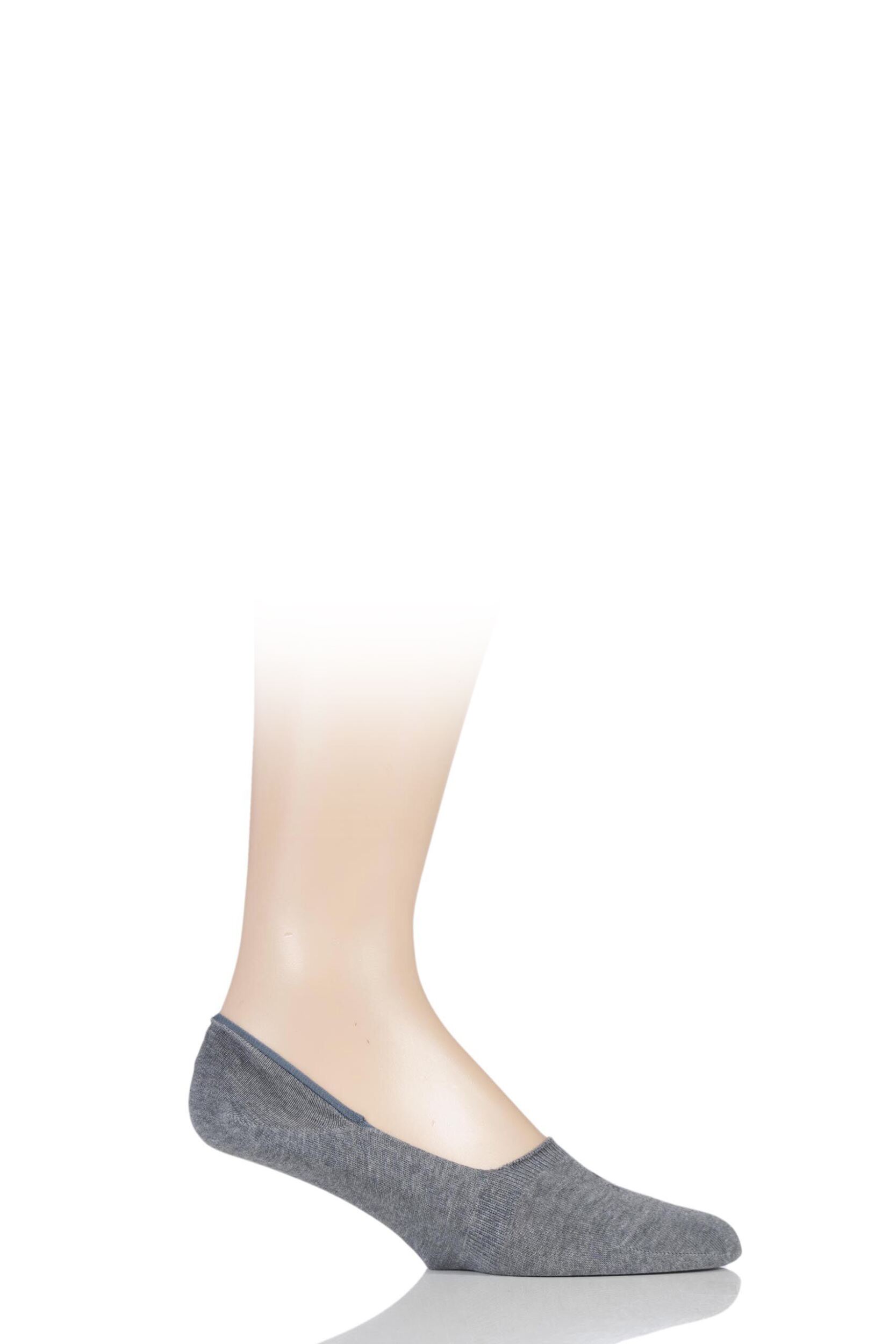 1 Pair Light Grey Melange Invisible Step Shoe Liners Men's 10-11 Mens - Falke