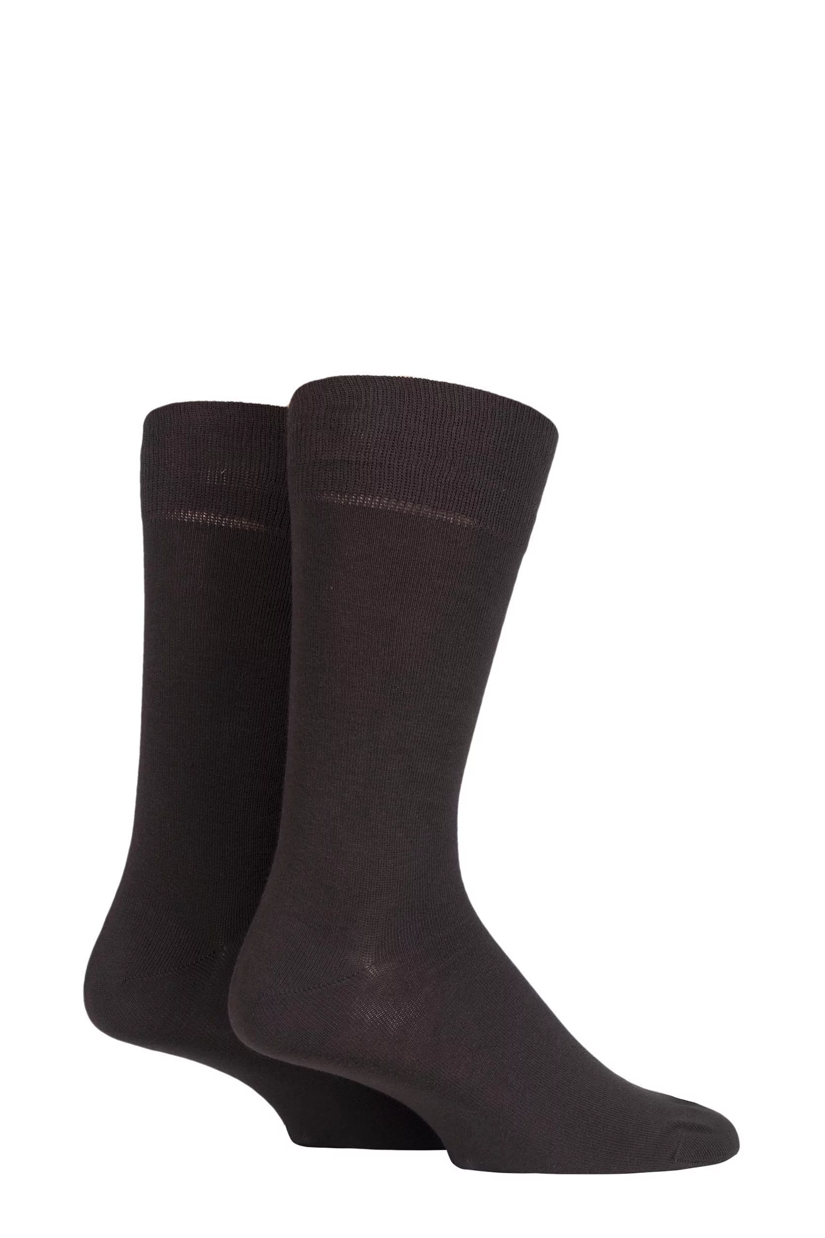 2 Pair Brown Swing Plain Cotton Socks Men's 5.5-8 Mens - Falke