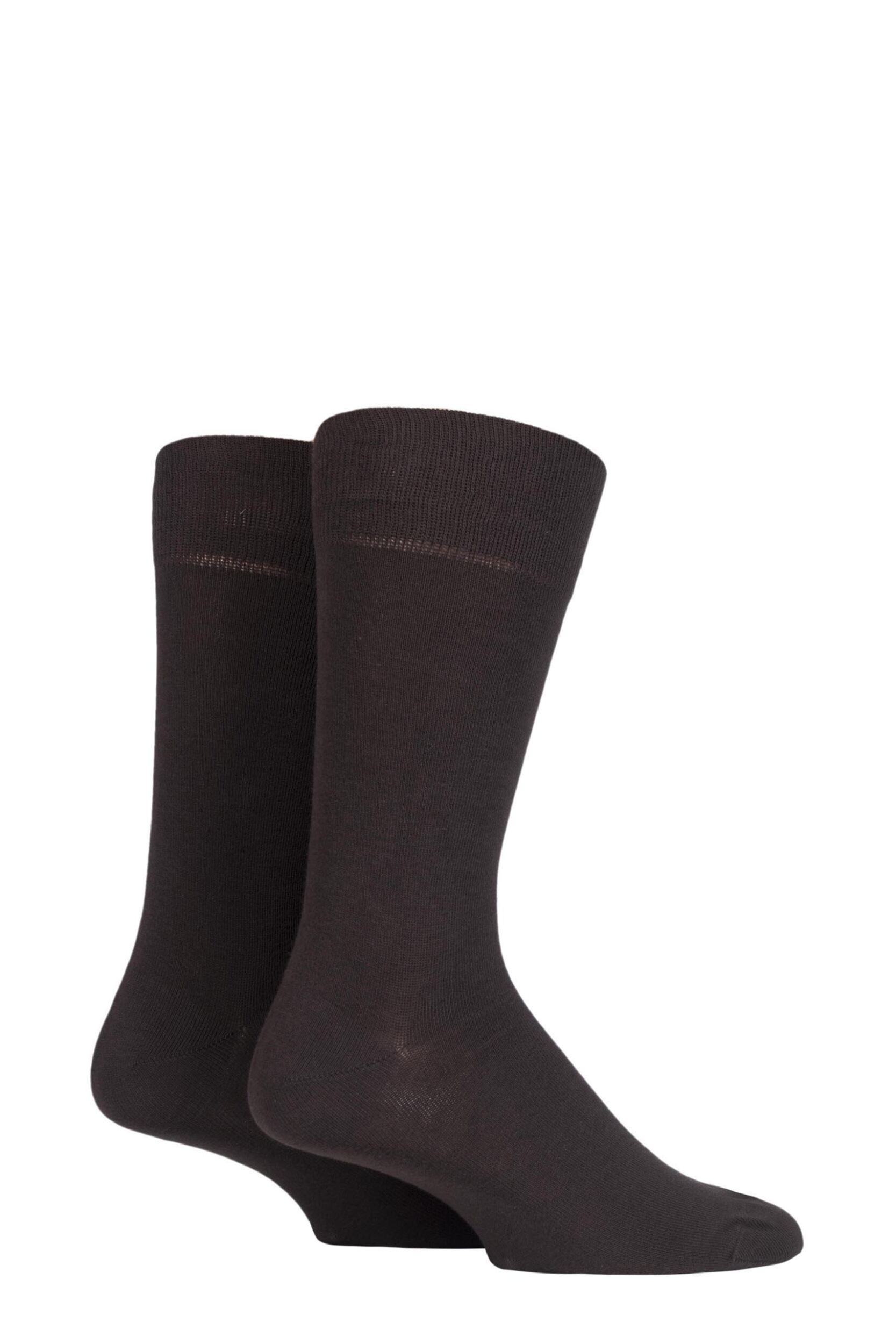 2 Pair Brown Swing Plain Cotton Socks Men's 8.5-11 Mens - Falke