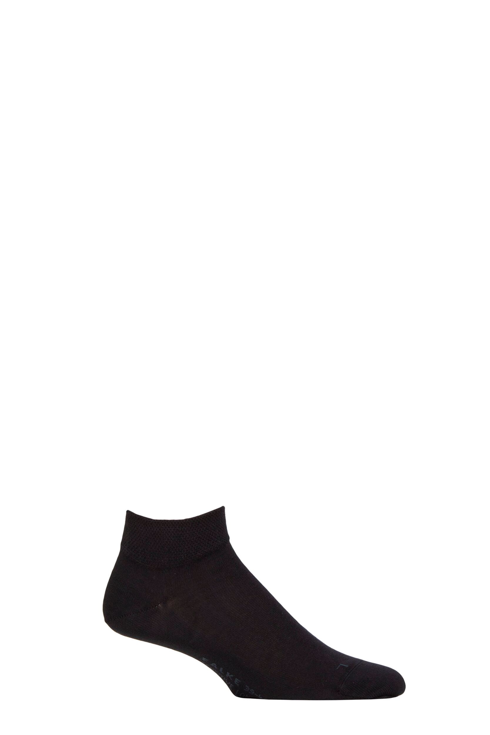 Mens 1 Pair Falke Sensitive London Cotton Trainer Socks Dark Navy 8.5-11 Mens
