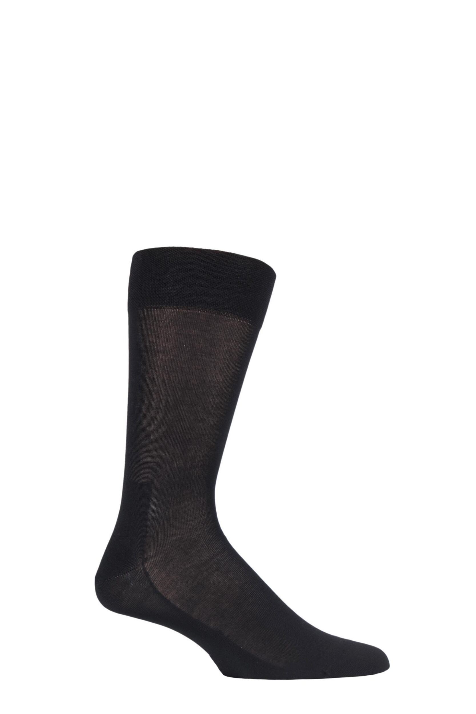 1 Pair Black Sensitive Malaga with Pressure Free Top Socks Men’s 11.5-14 Mens – Falke