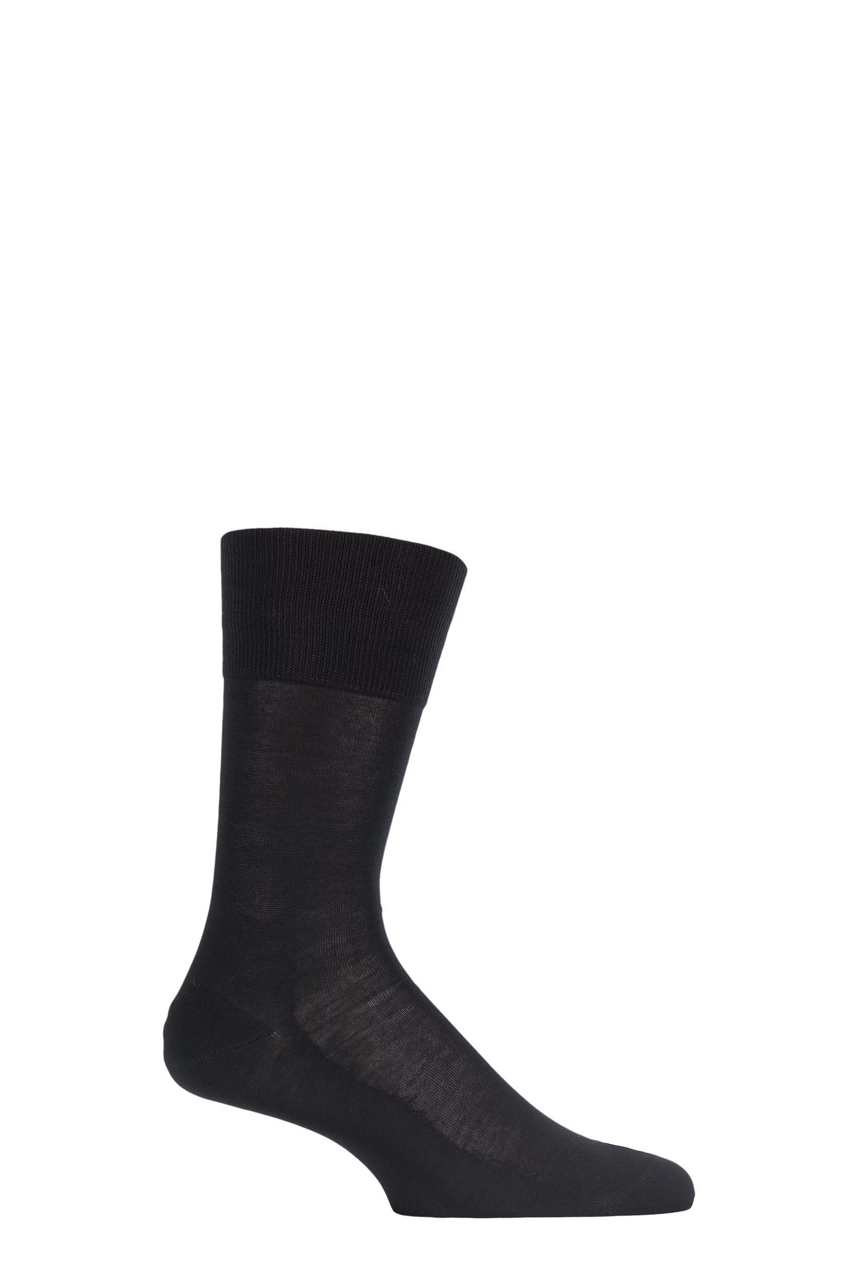 1 Pair Black Tiago Classic Fil d'Ecosse Mercerised Cotton Socks Men's 8.5-9.5 Mens - Falke