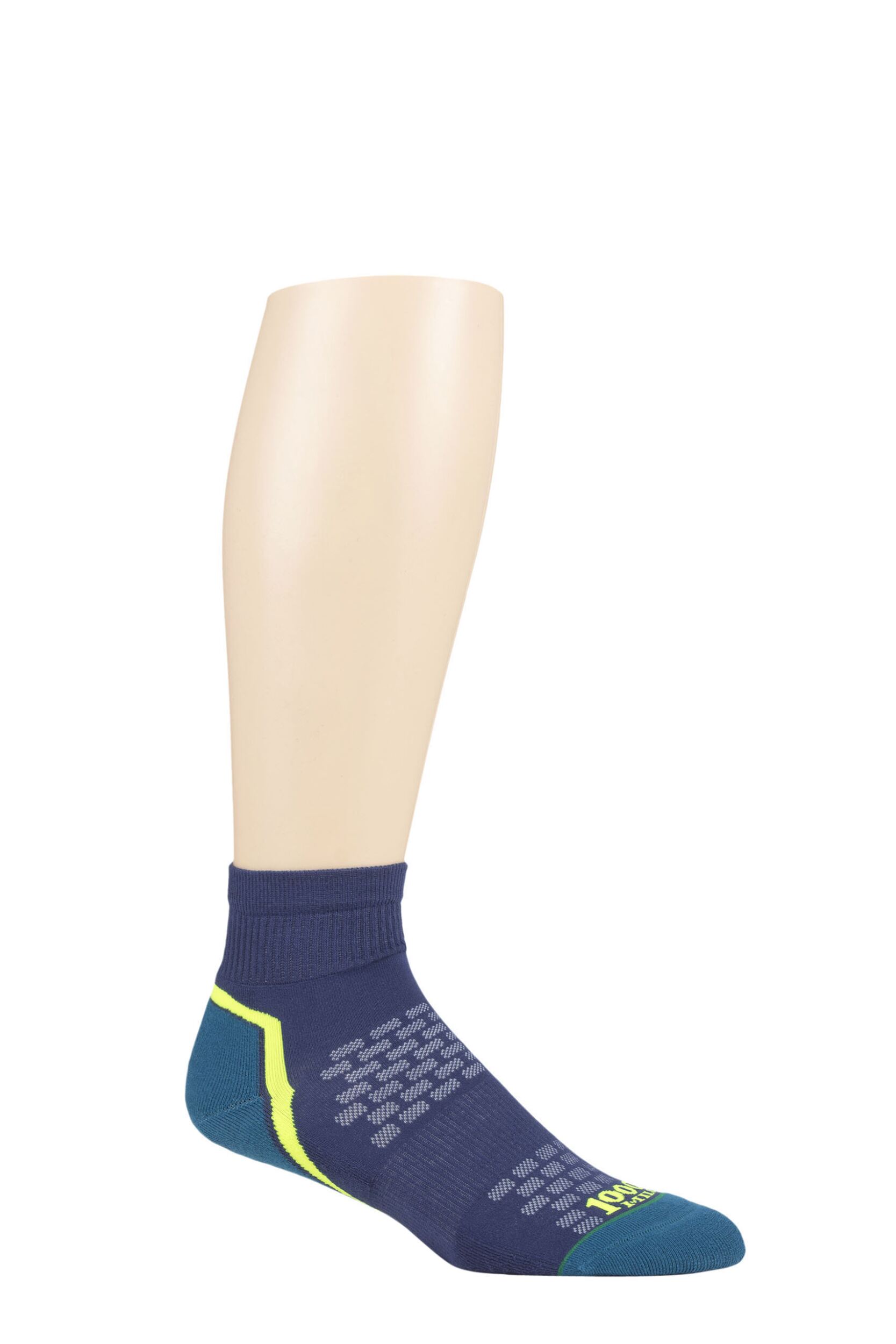 Mens and Women's 1 Pair 1000 Mile Ultra Quarter Socks Navy 9-11.5 Mens