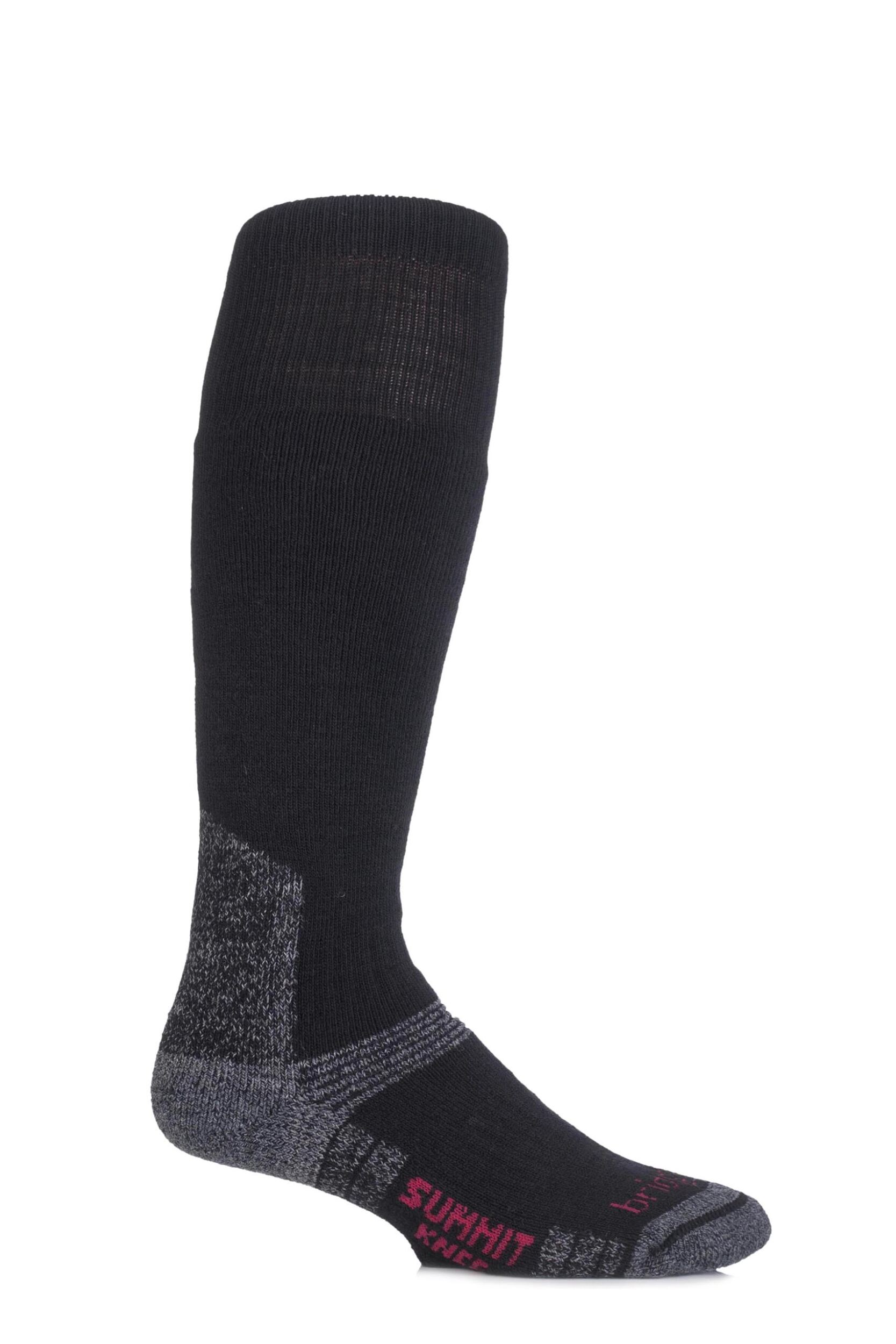 1 Pair Black Endurance Summit Knee High Socks For Winter Expeditions Unisex 9-11.5 Unisex - Bridgedale
