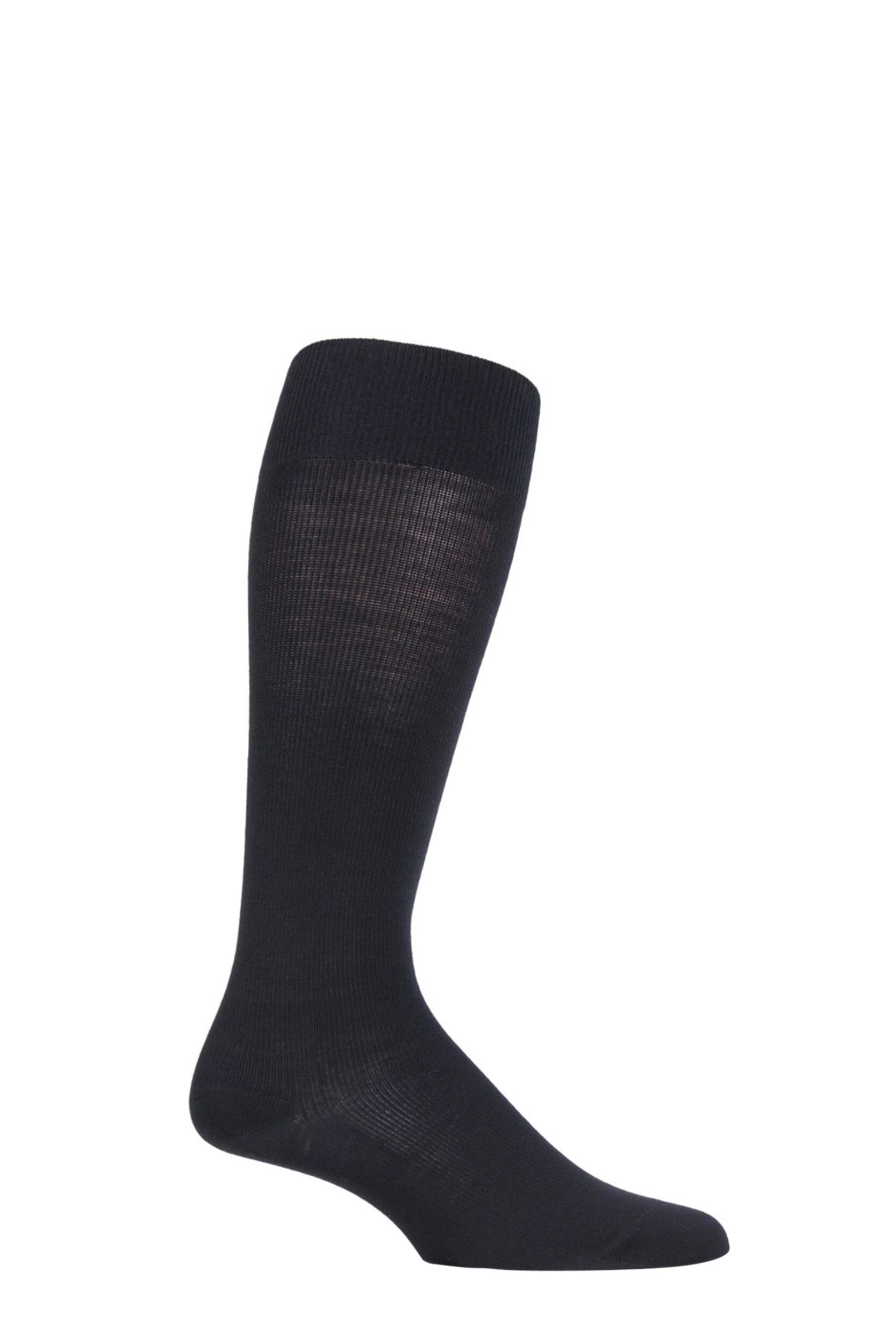 1 Pair Black Merino Wool Energizing Knee High Socks Men's 11.5-12.5 Mens - Falke