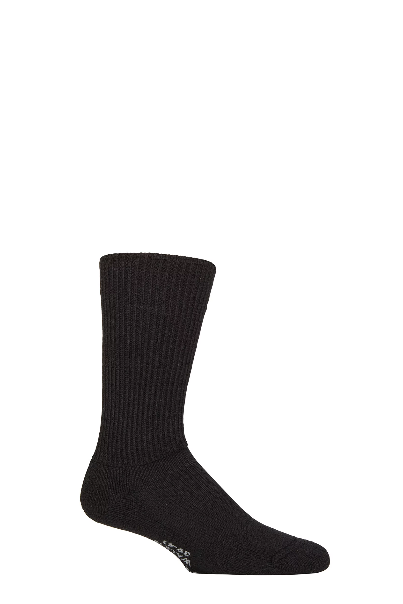 Mens and Women's 1 Pair Falke Walkie Full Cushioned Virgin Wool Walking Socks Black 11-12.5 UK