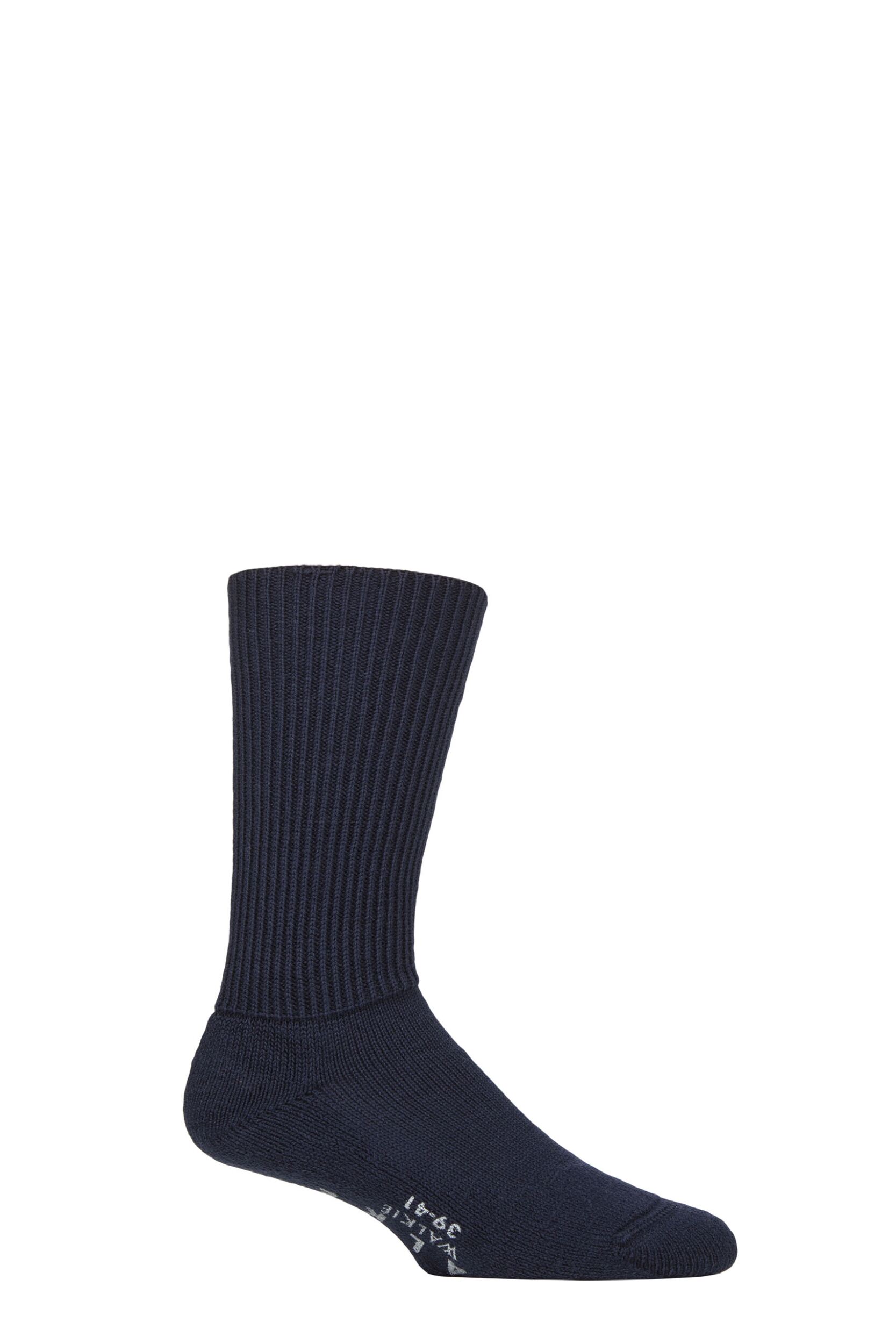 Mens and Women's 1 Pair Falke Walkie Full Cushioned Virgin Wool Walking Socks Marine 8-9 UK