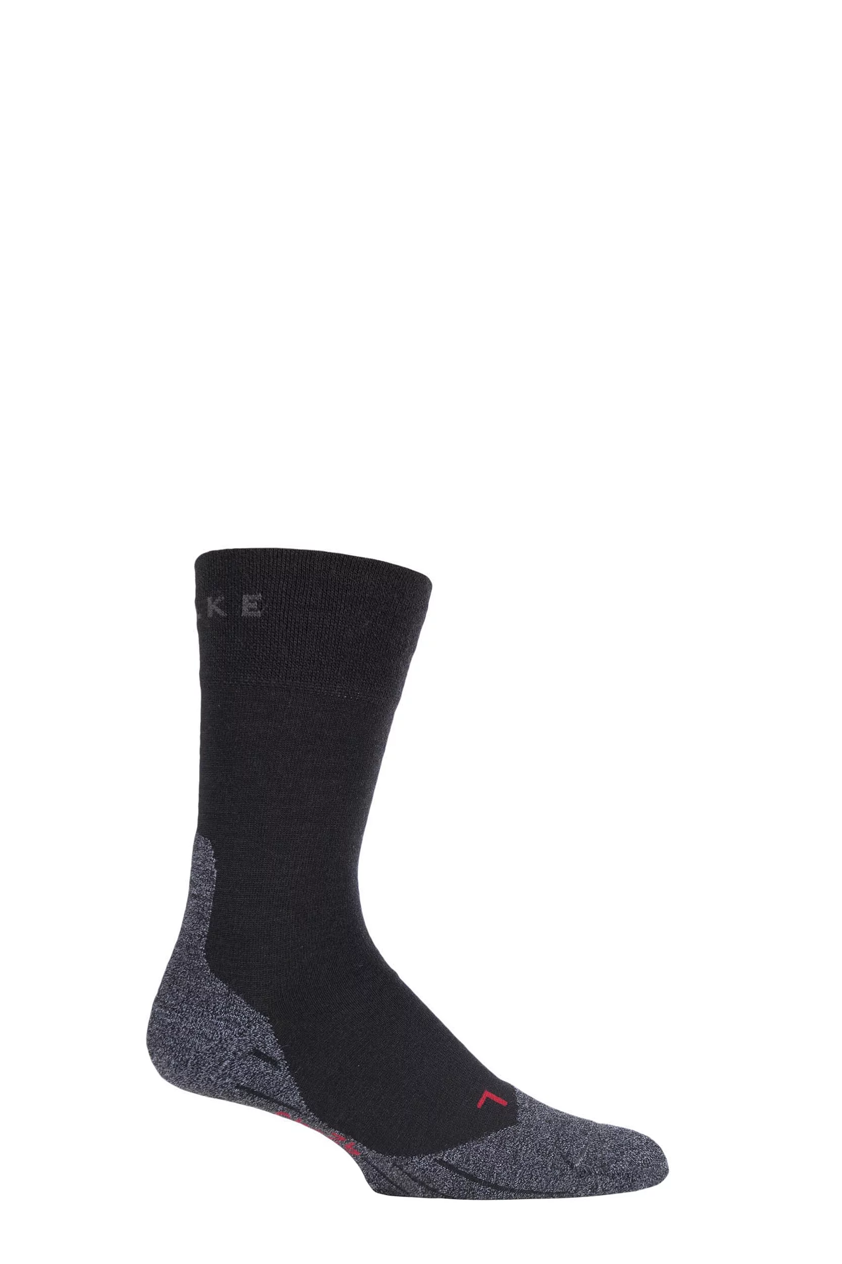 1 Pair Black TK2 Sensitive Trekking Medium Cushioned Socks Men's 5.5-7.5 Mens - Falke