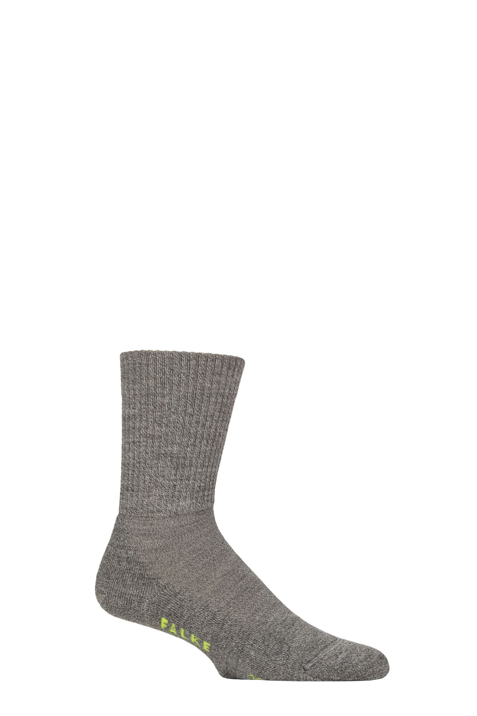 Mens and Women's 1 Pair Falke Walkie Light Cushioned Virgin Wool Walking Socks Graphite Melange 9.5-10.5 UK