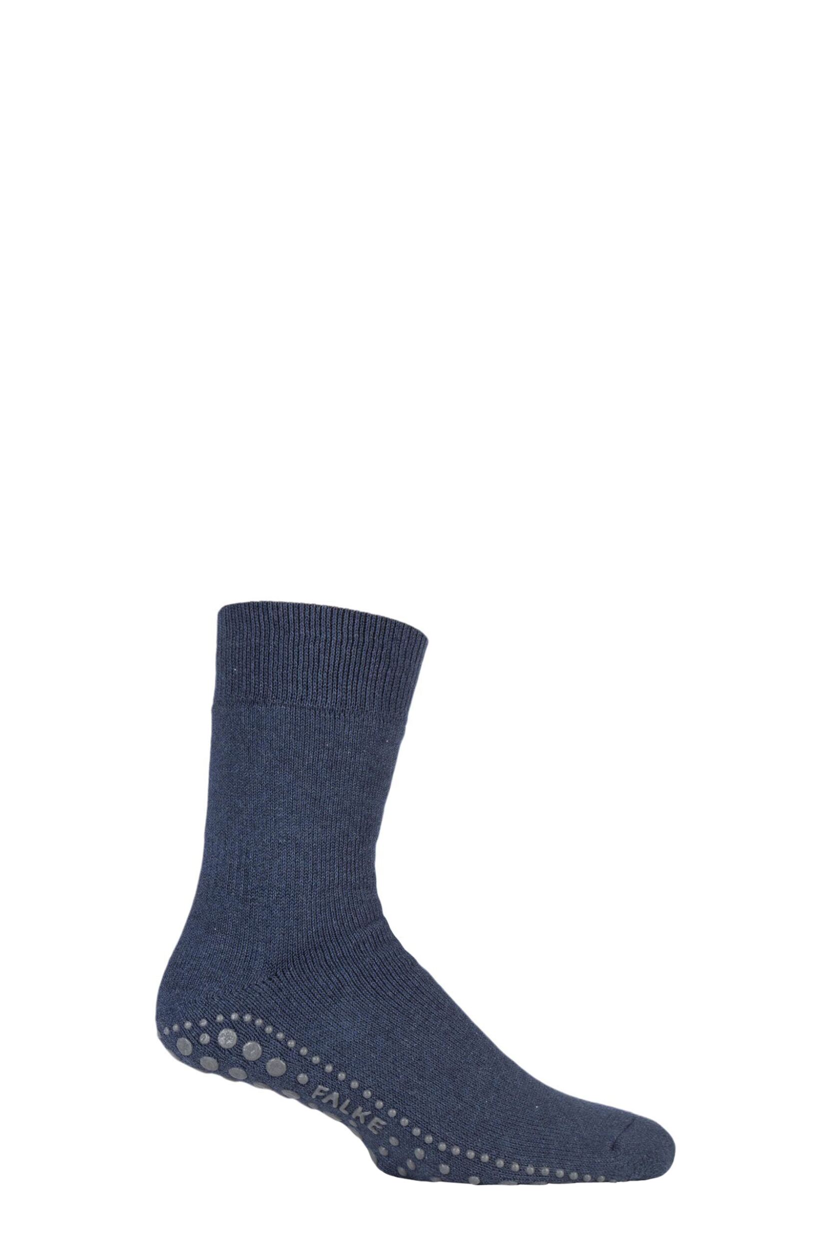 Image of 1 Pair Dark Blue Melange Homepads Mens - Falke