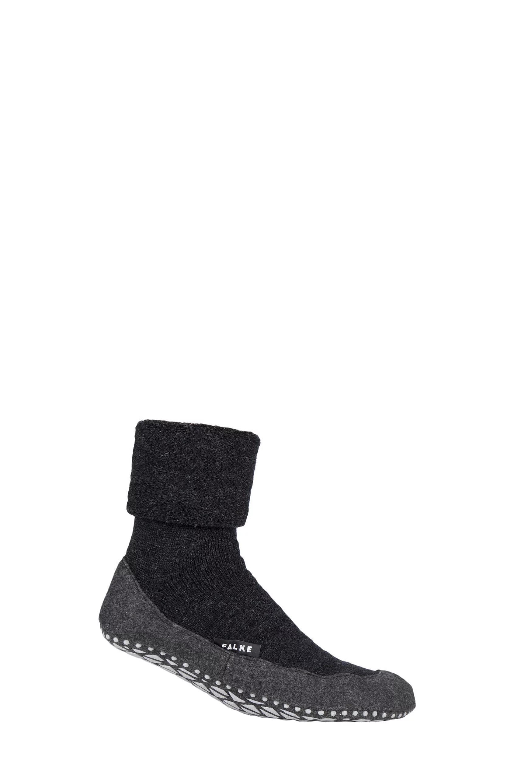 1 Pair Anthracite Cosyshoe Virgin Wool Home Socks Men's 10-11 Mens - Falke