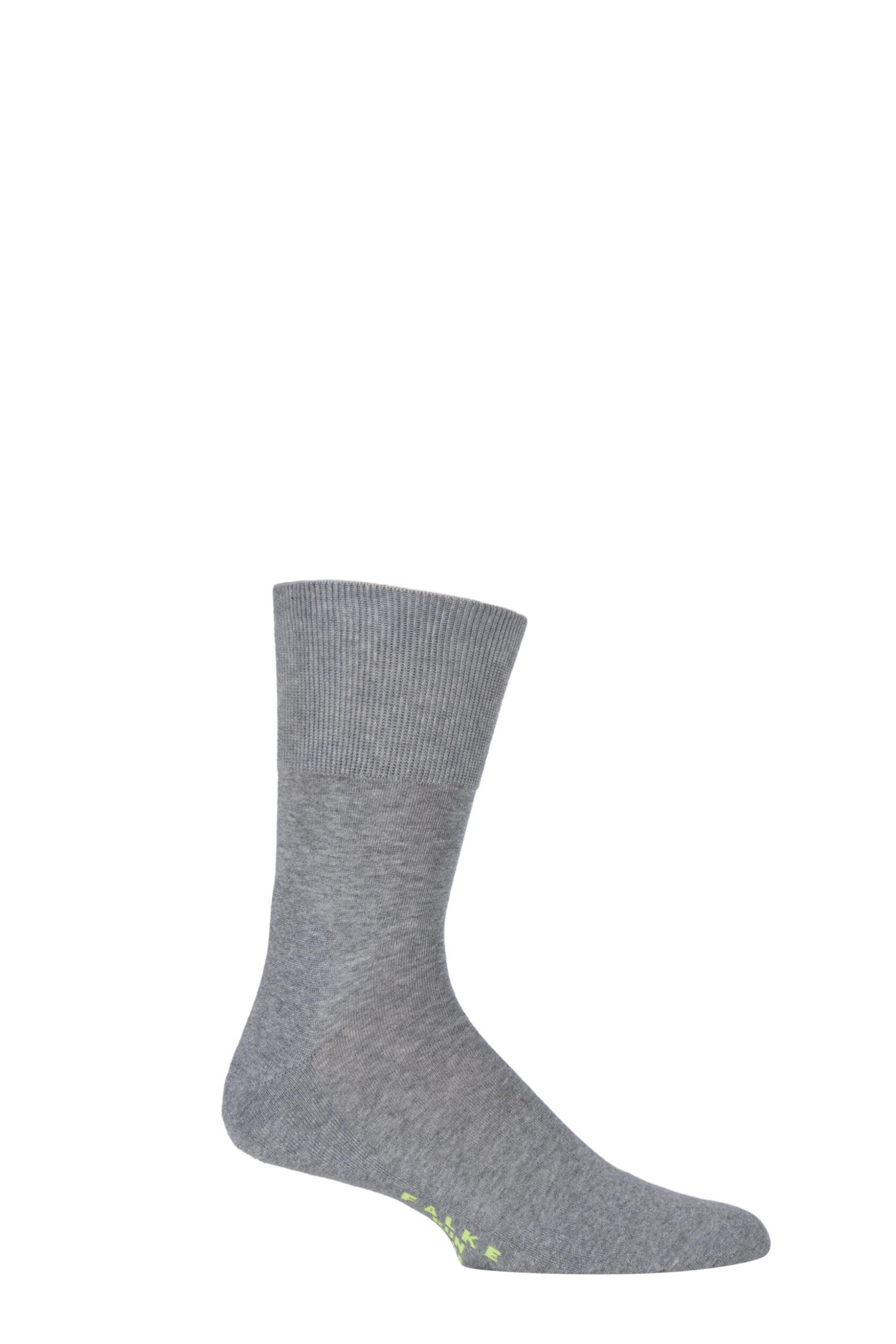 Mens and Women's 1 Pair Falke Sport Spirit Run Crew Socks Light Grey Melange 13-14 Mens